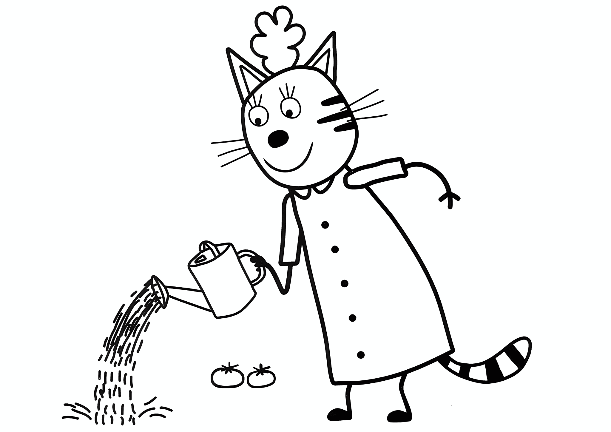 Kid-e-cats: Mom Works in the Garden