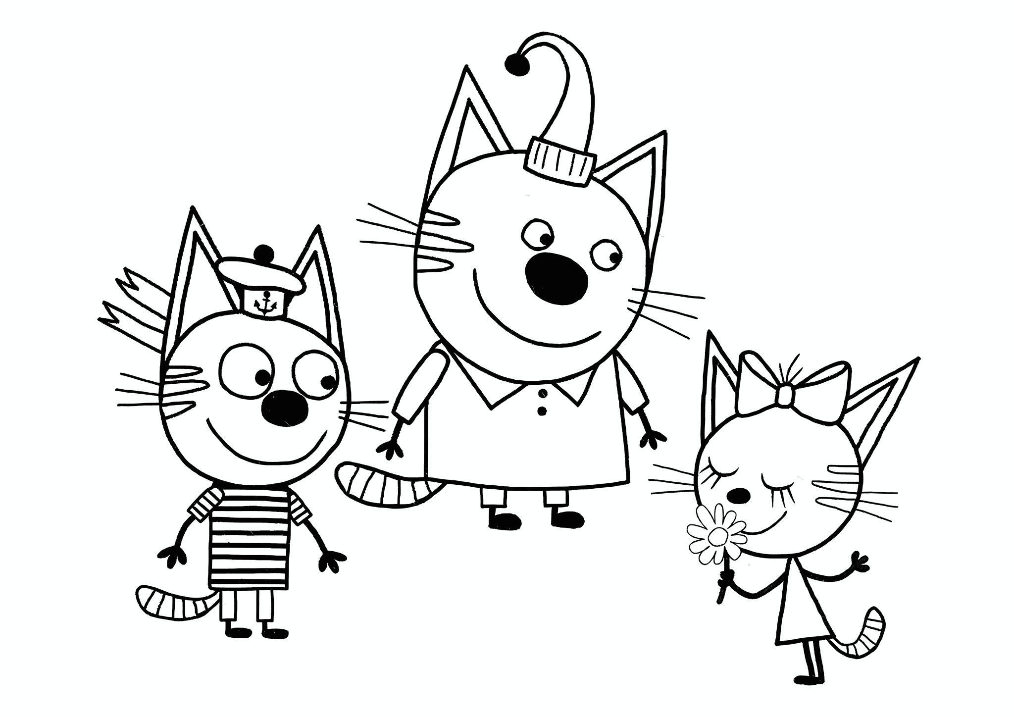 Kid-e-cats: Korzhik, Caramel and Kompot