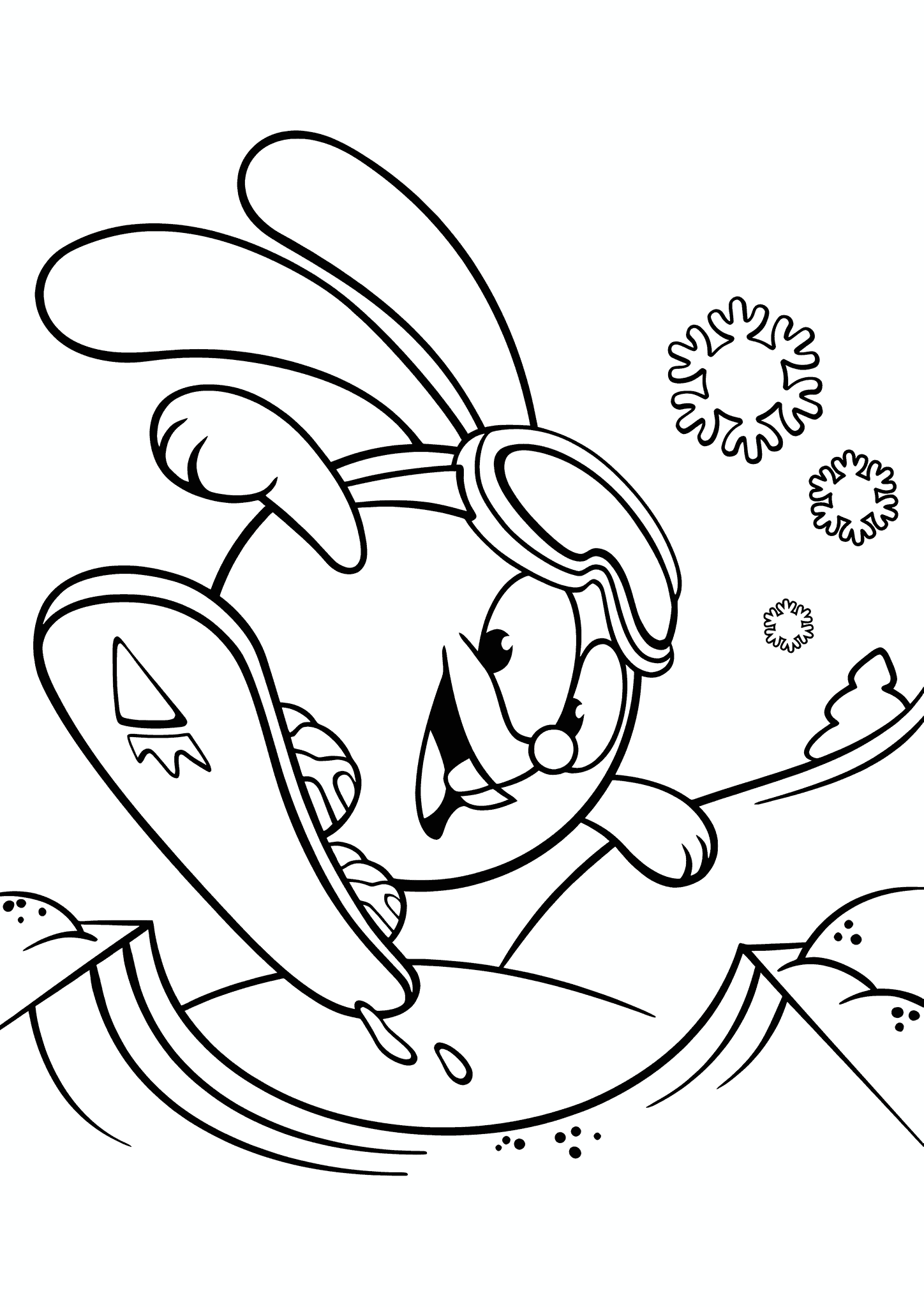 Kikoriki: Krosh on a Snowboard