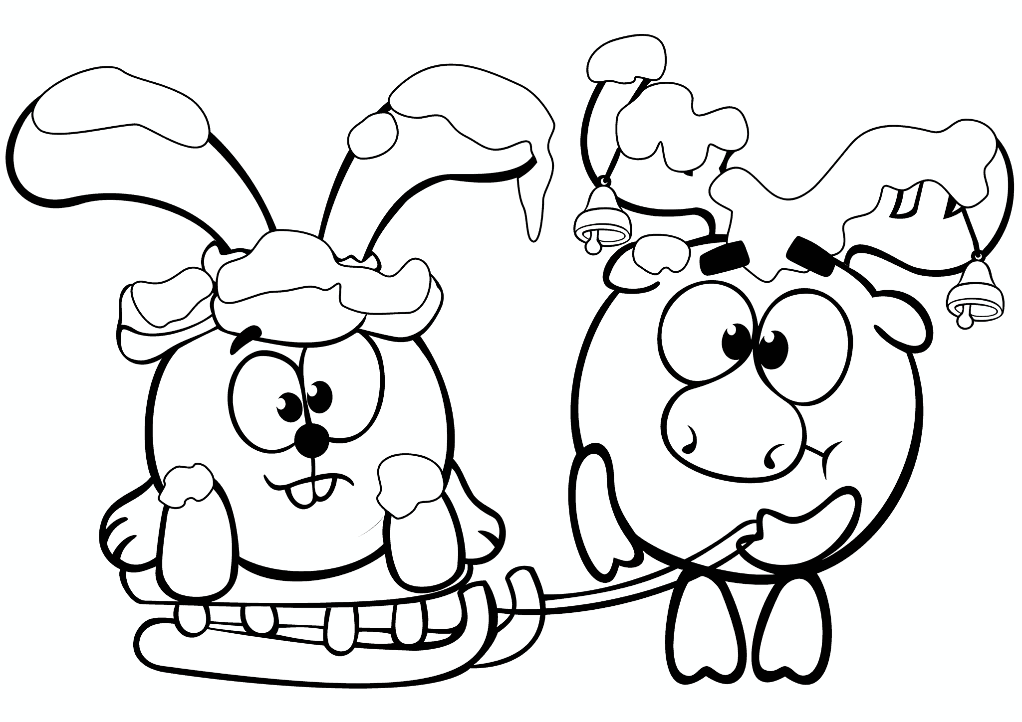 Kikoriki: Moose and Krosh Go Sledding