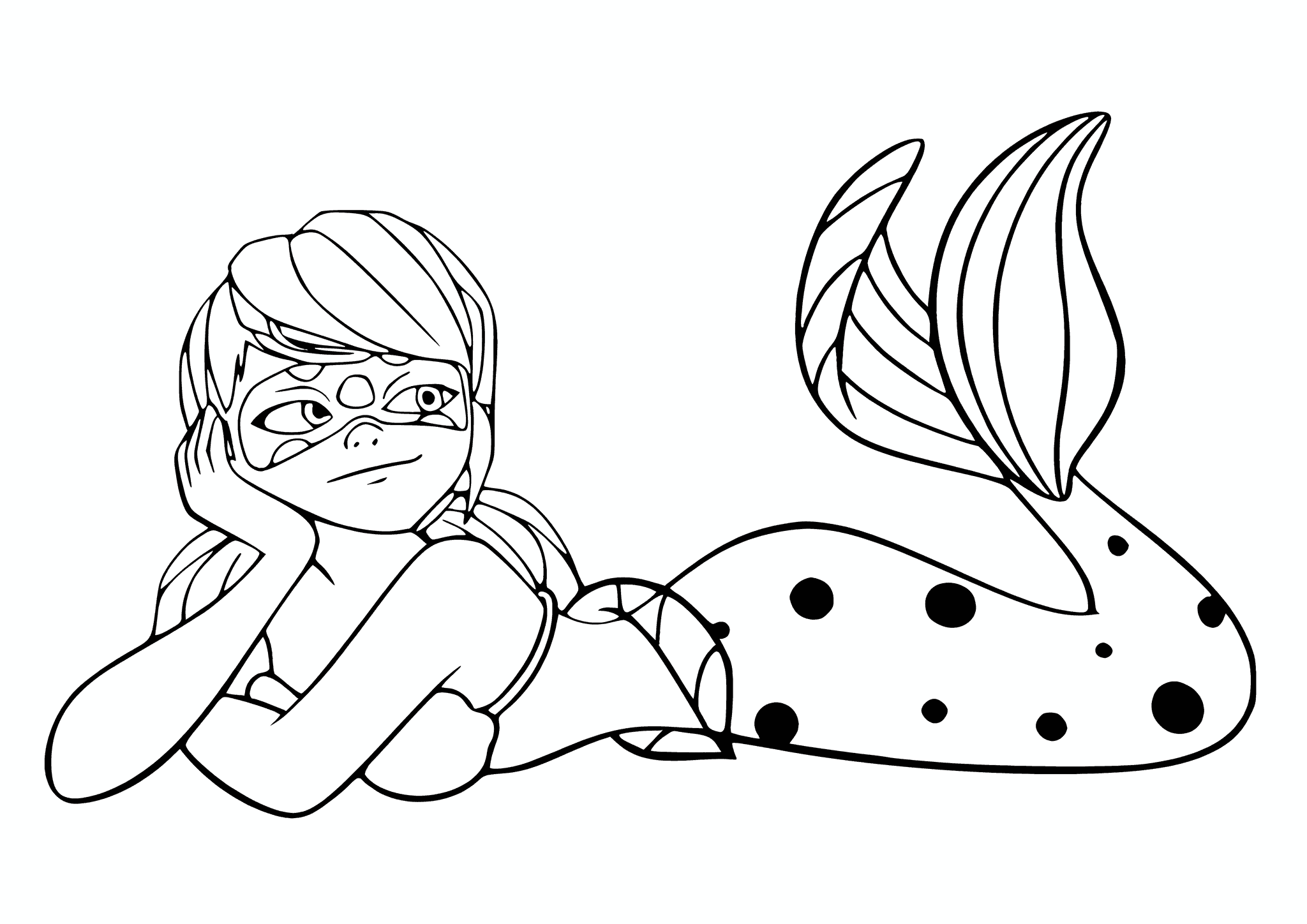 Ladybug with a Mermaid Tail