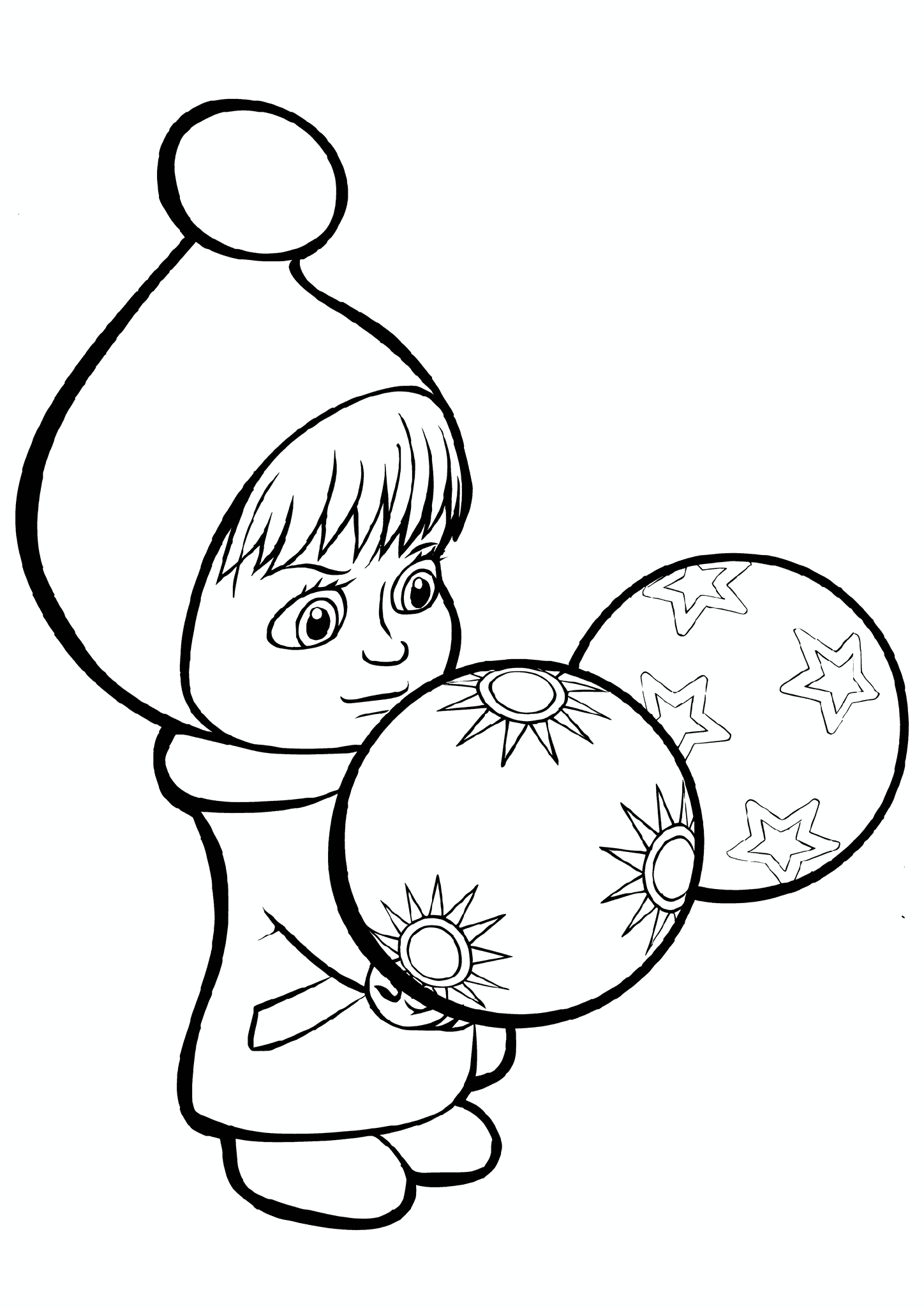 Masha is Looking at Balloons