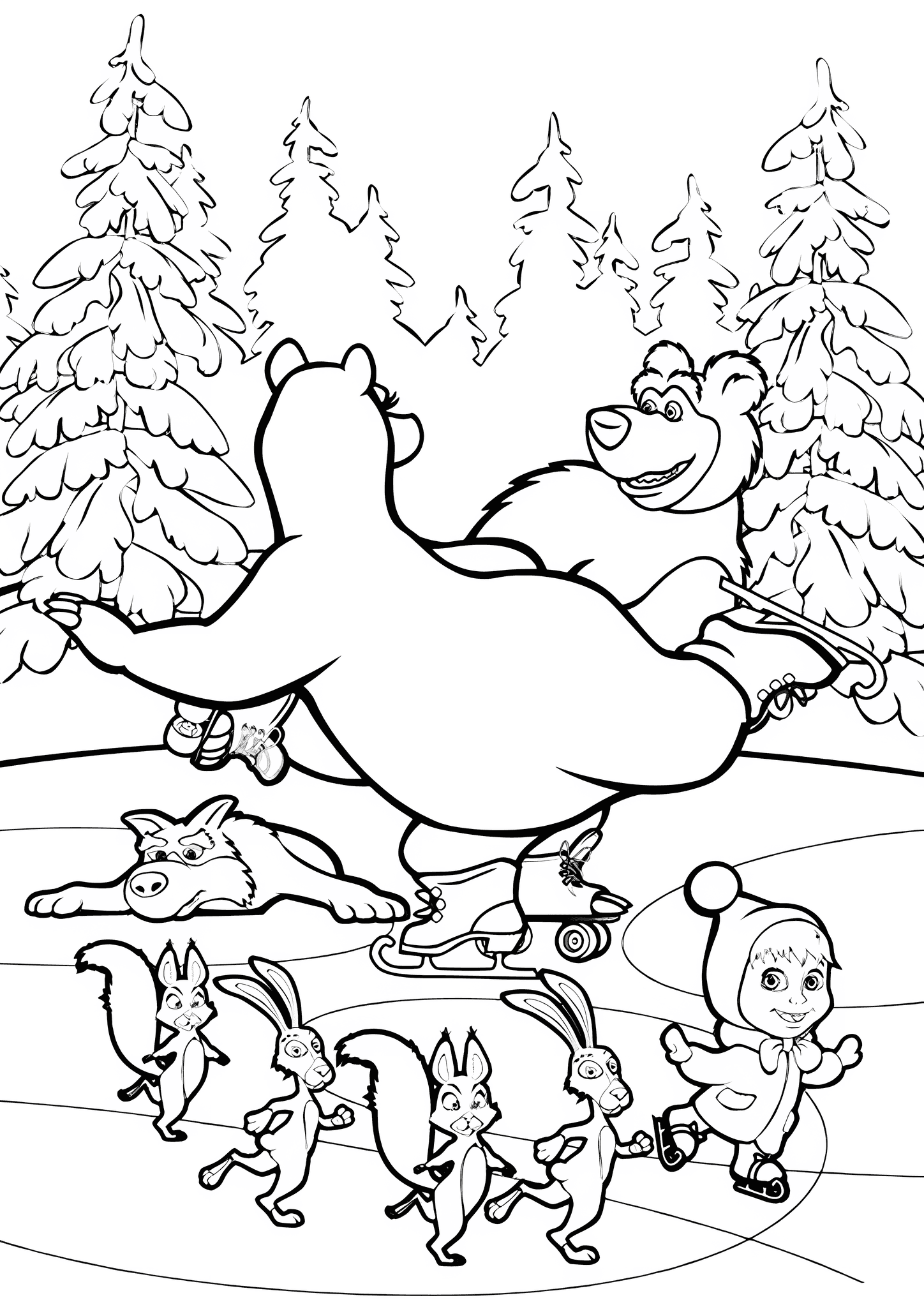 Masha and the Bear: Forest at the Skating Rink