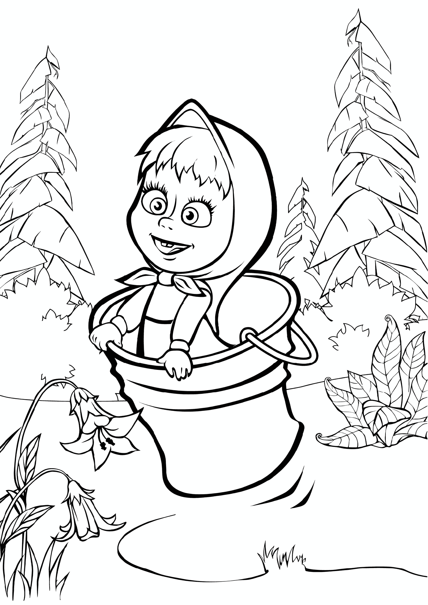 Masha and the Bear: Naughty Girl in a Bucket
