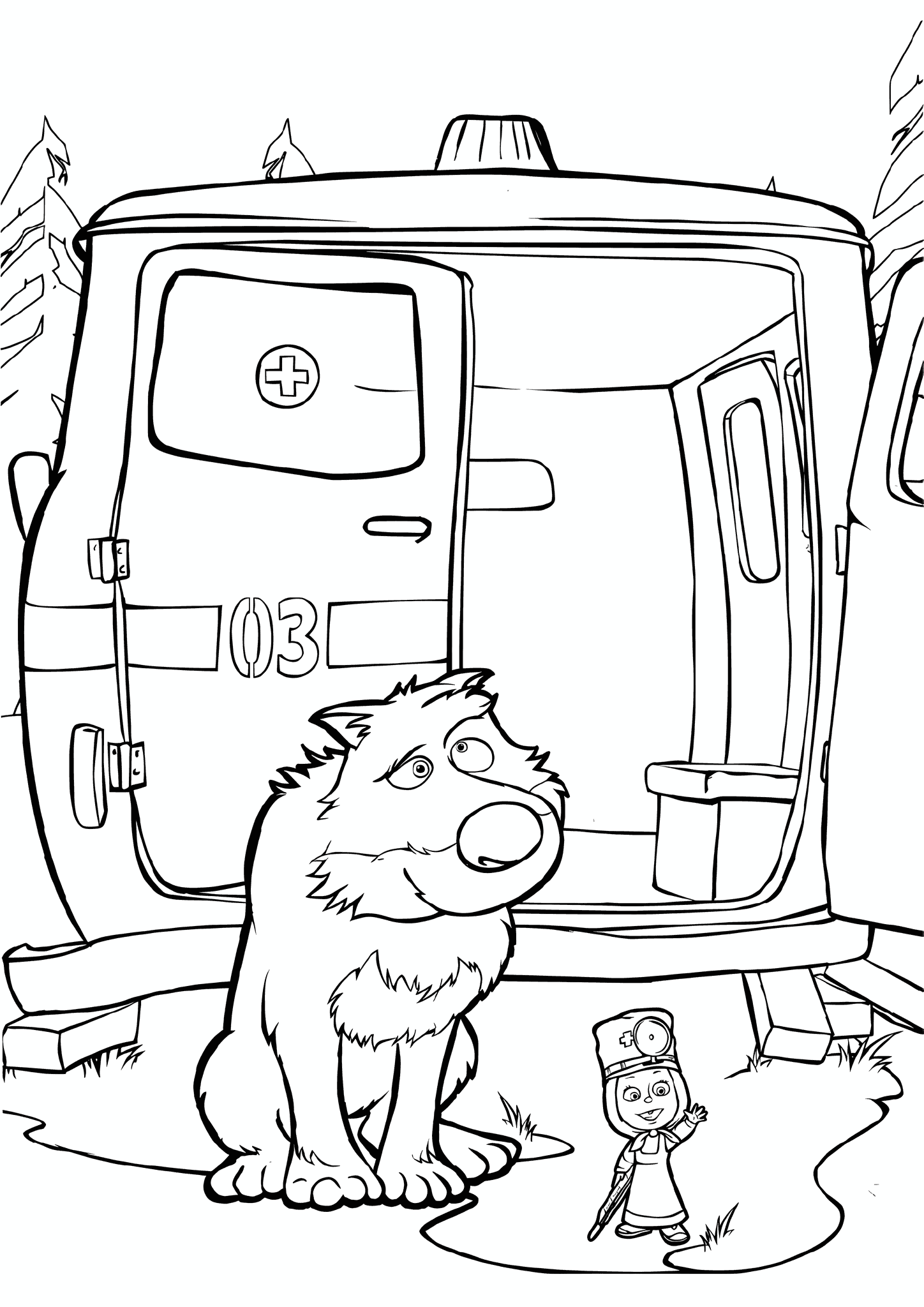 Masha and the Bear: Wolf After Treatment