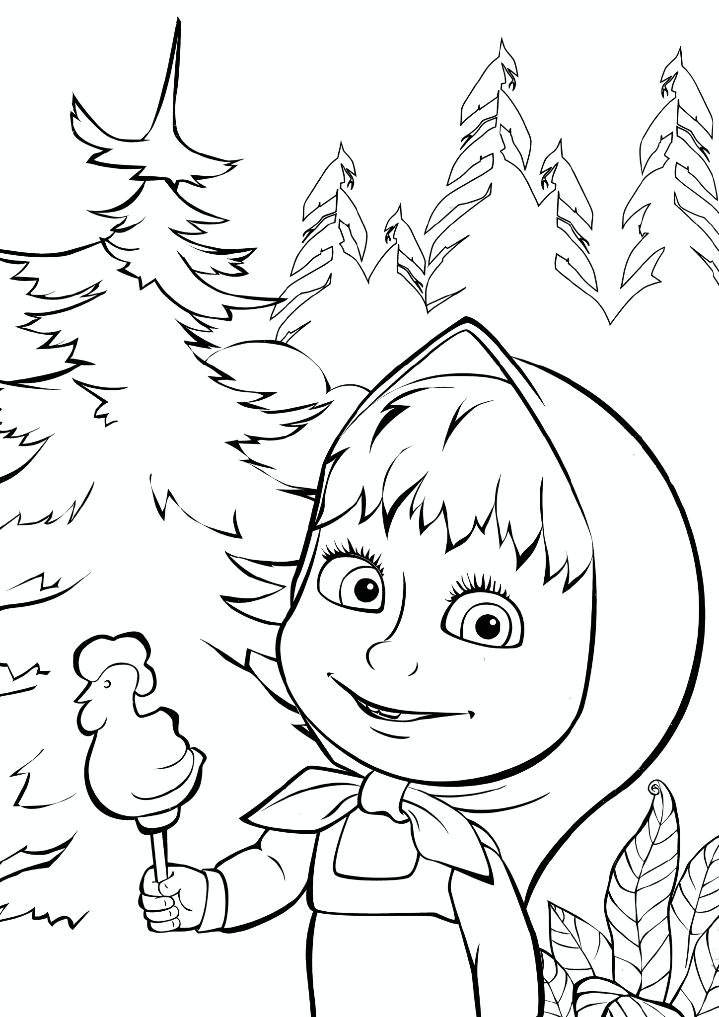 Satisfied Masha with a Lollipop