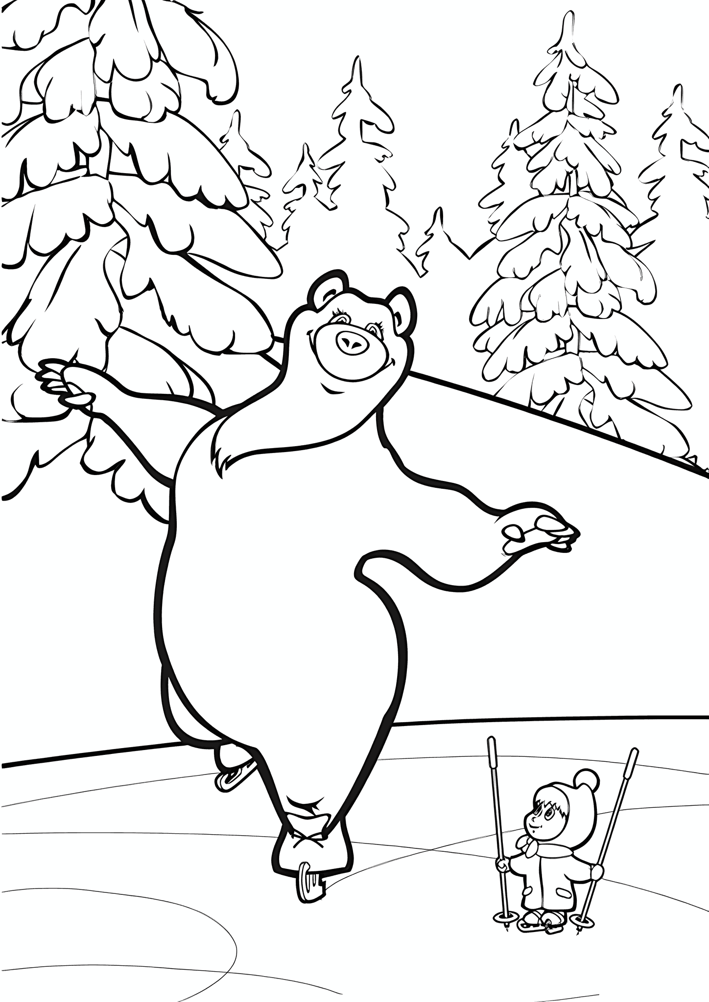 Masha and the Bear on Skates