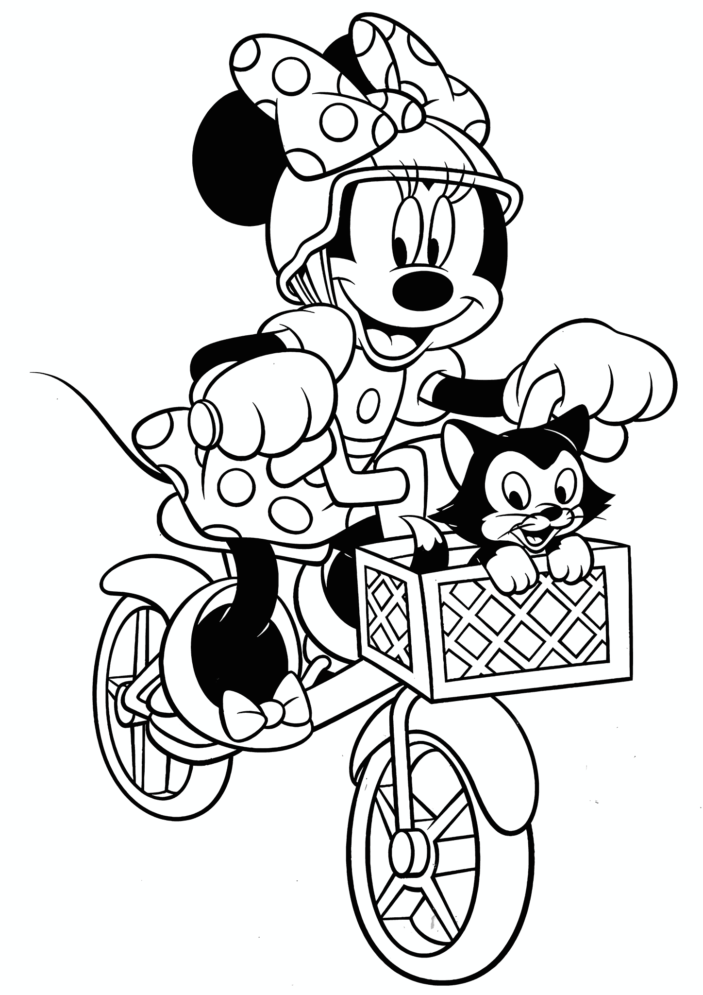Minnie Mouse on a Bike