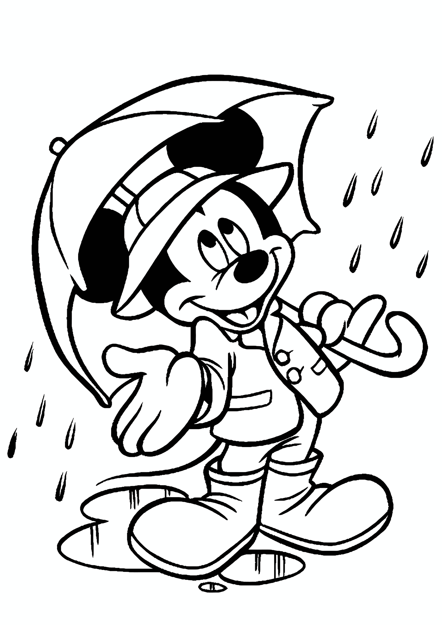 Mickey Mouse in the Rain