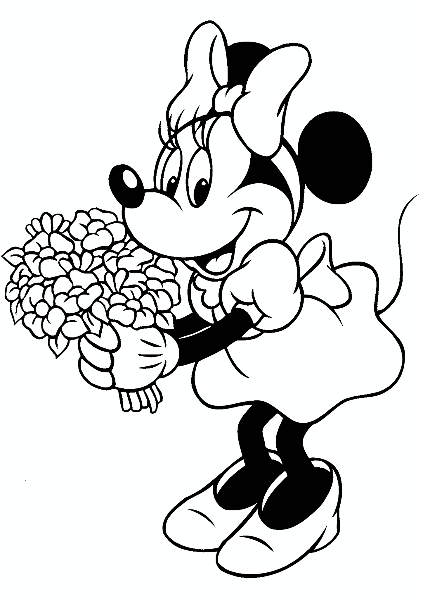 Minnie Mouse with a Bouquet