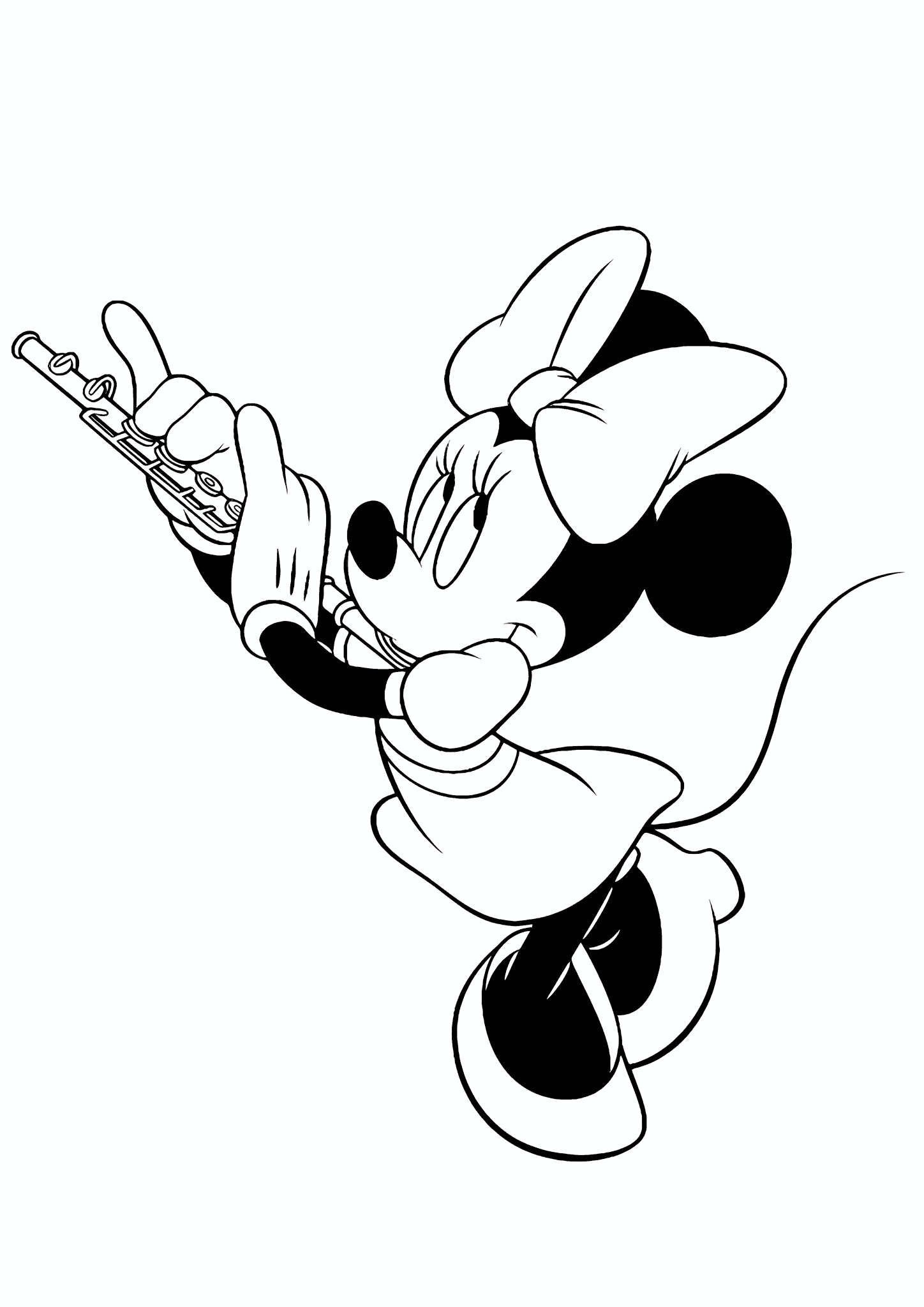 Minnie Mouse Plays the Flute