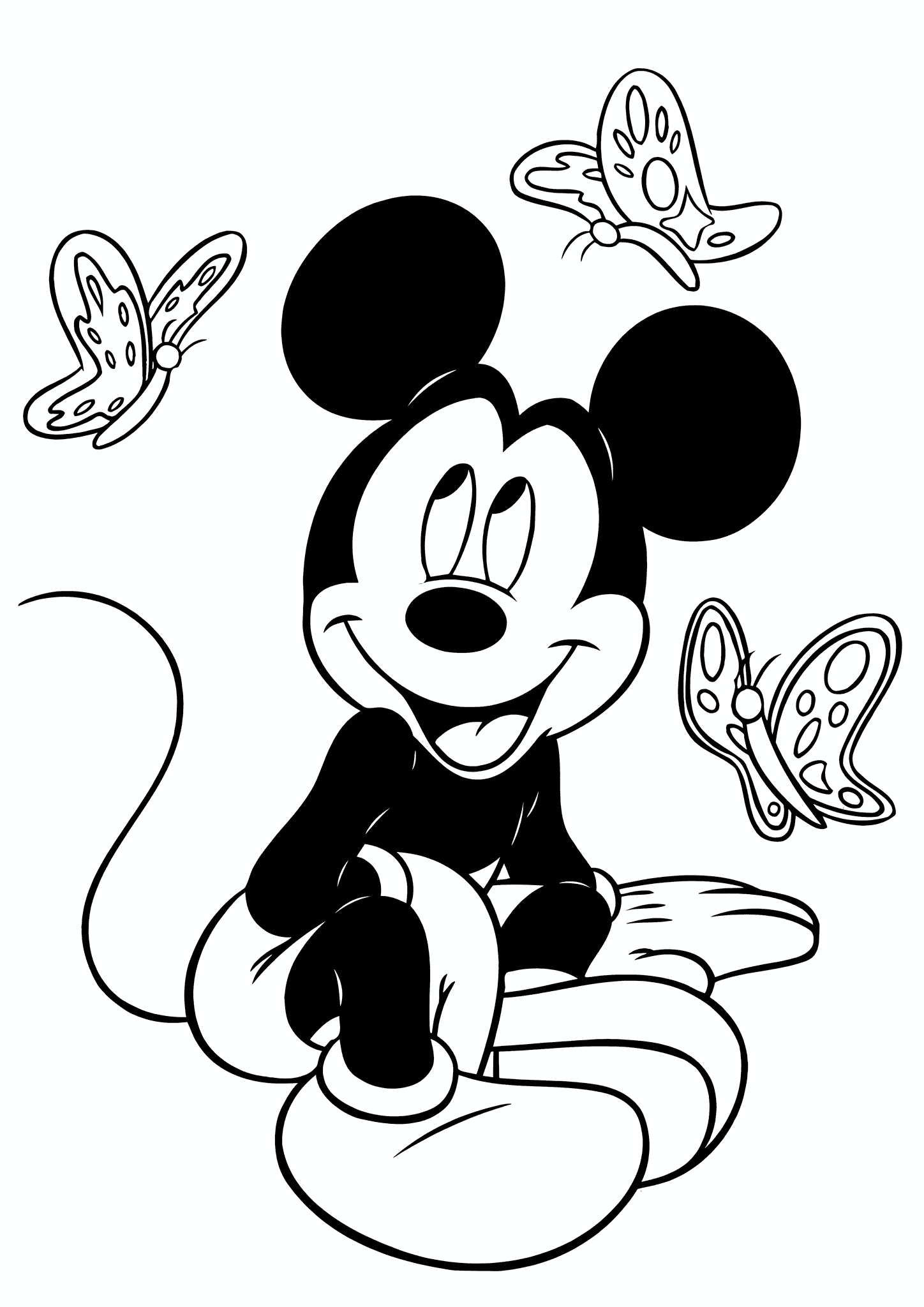 Mickey Mouse with Butterflies