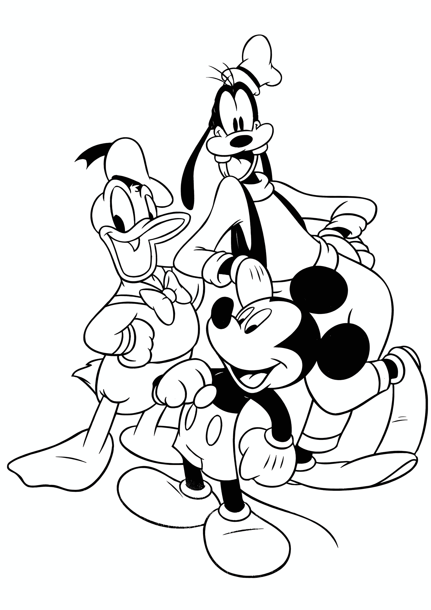 Mickey Mouse, Donald and Goofy