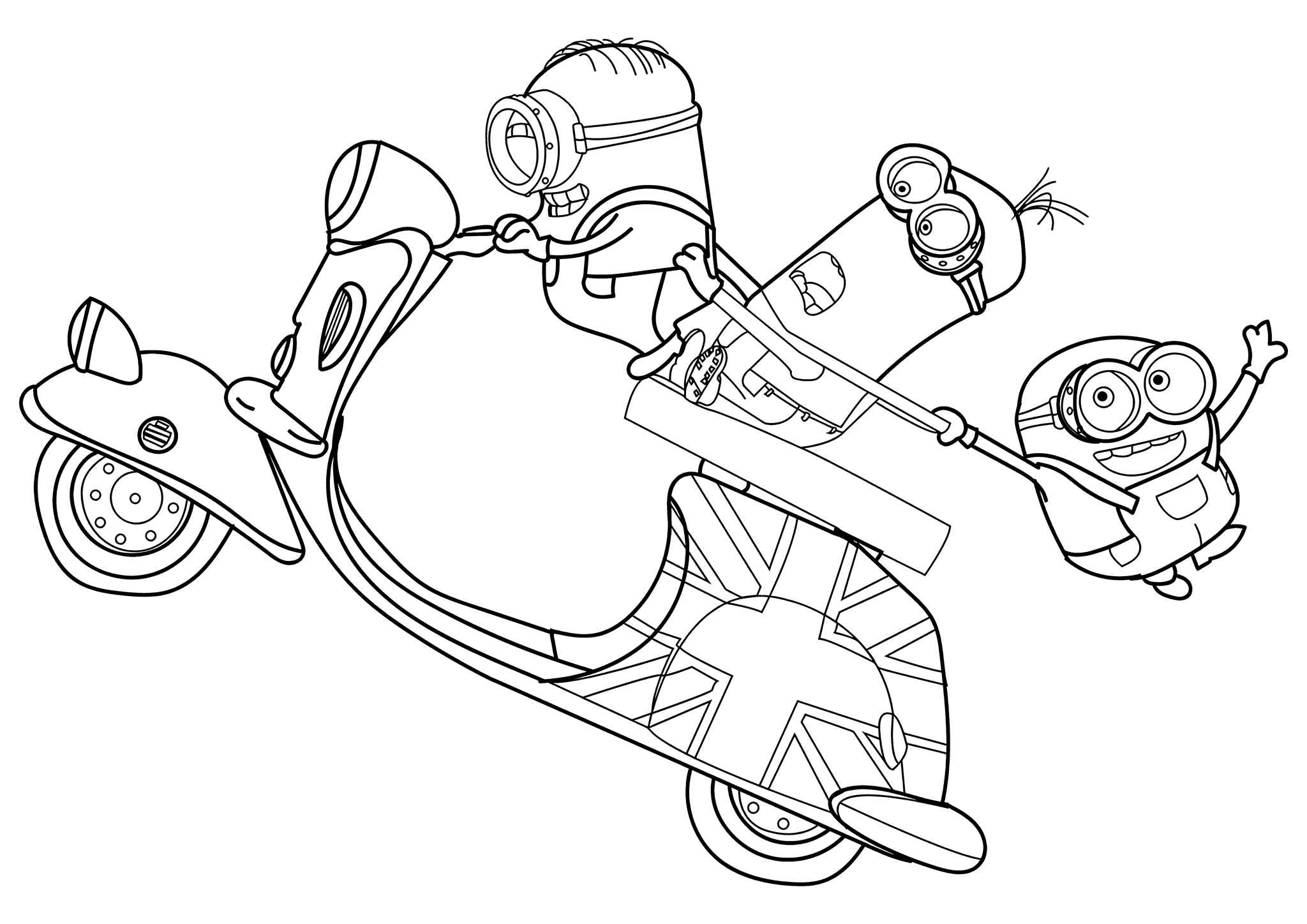 Minions on a Scooter