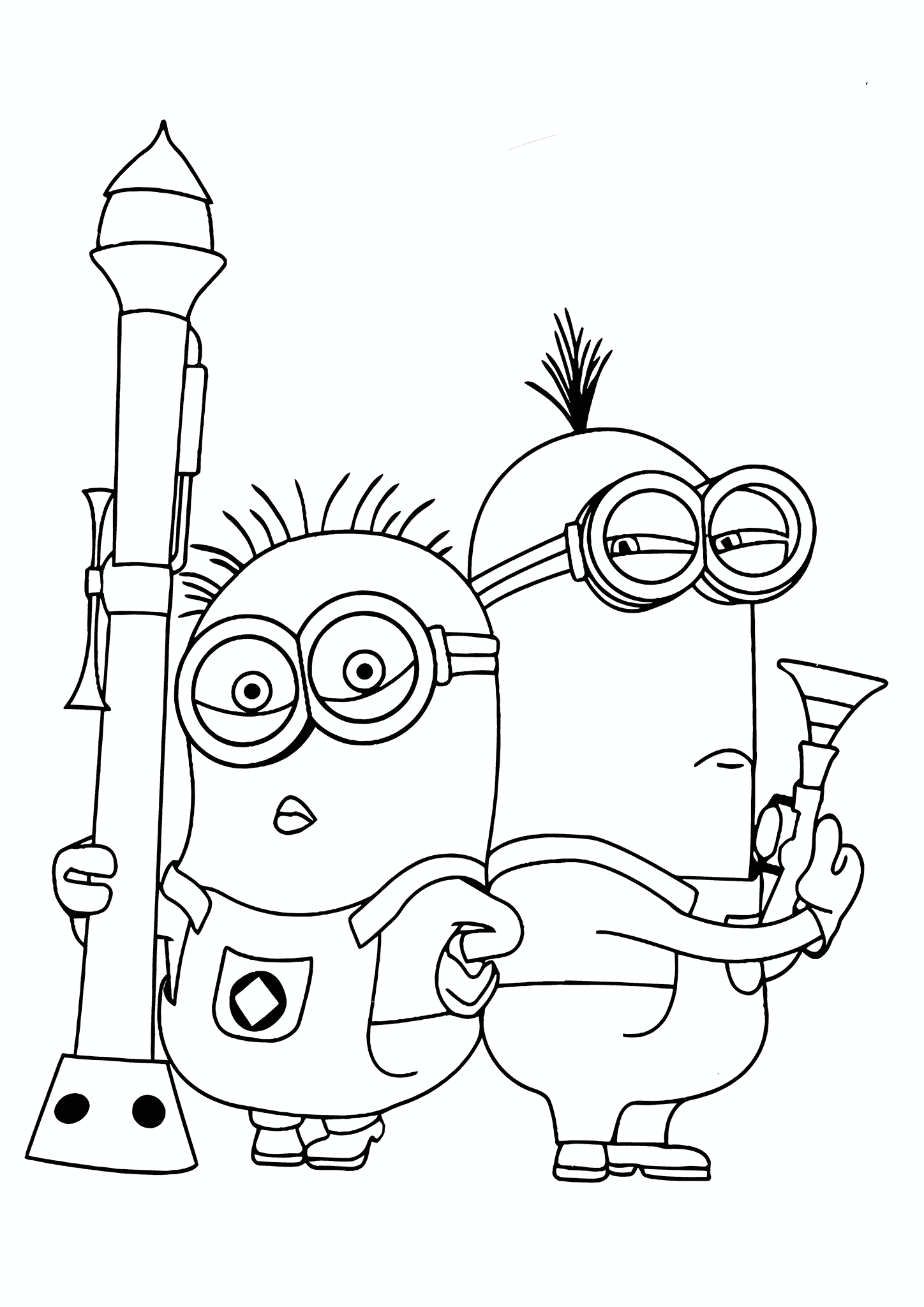 Minions: Phil and Kevin with a Gun