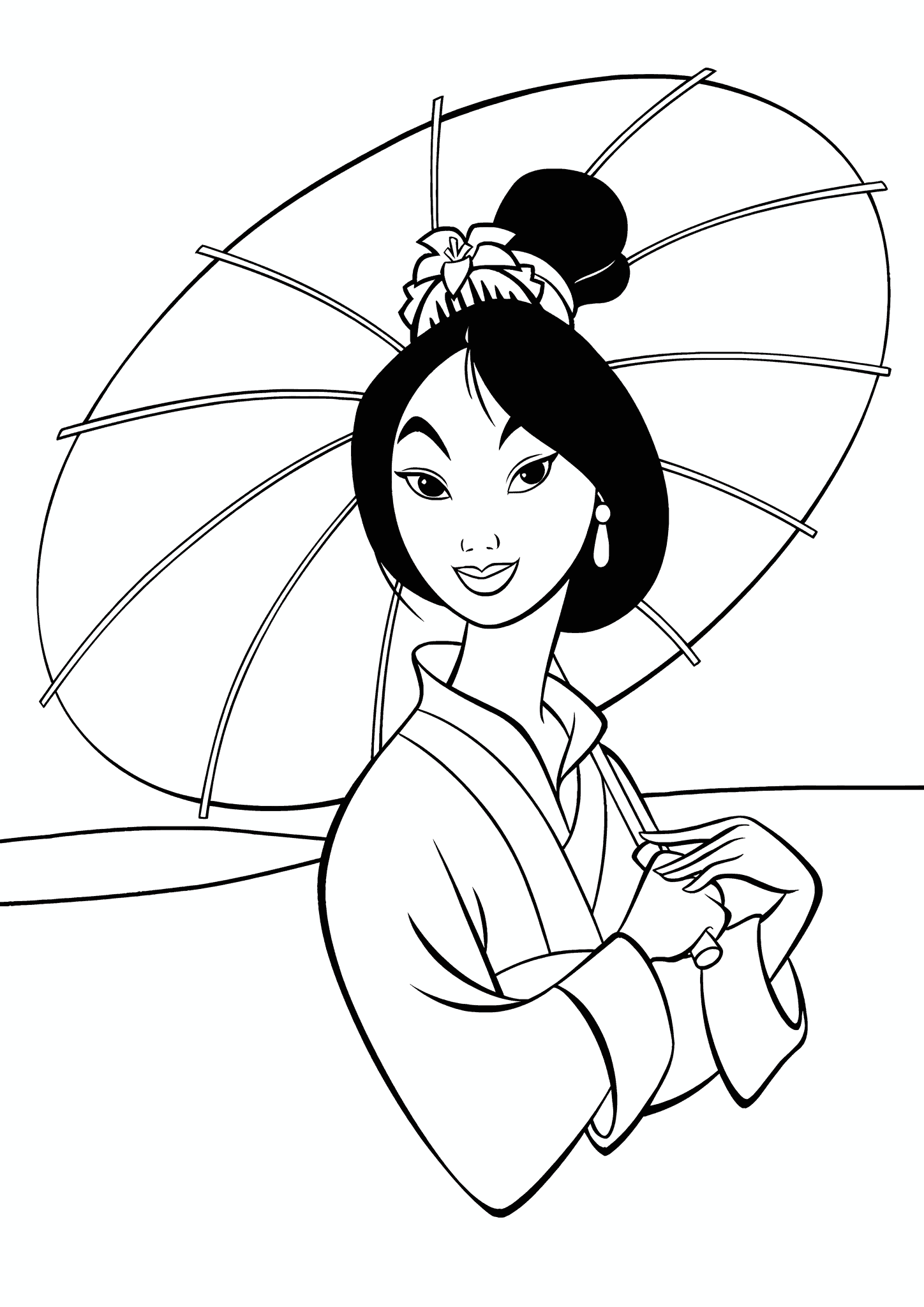Mulan: a Princess with a Chinese Umbrella