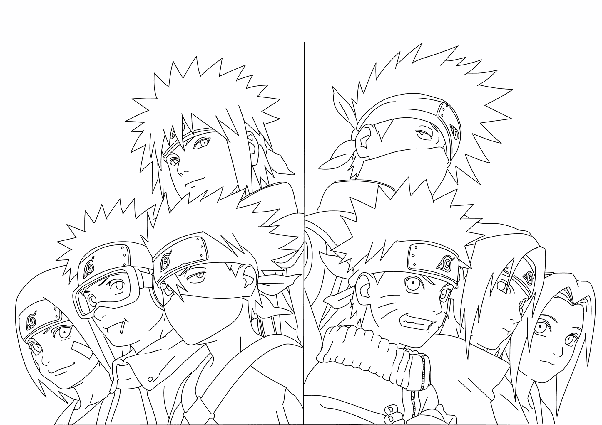 Teams of Minato and Kakashi (Naruto)