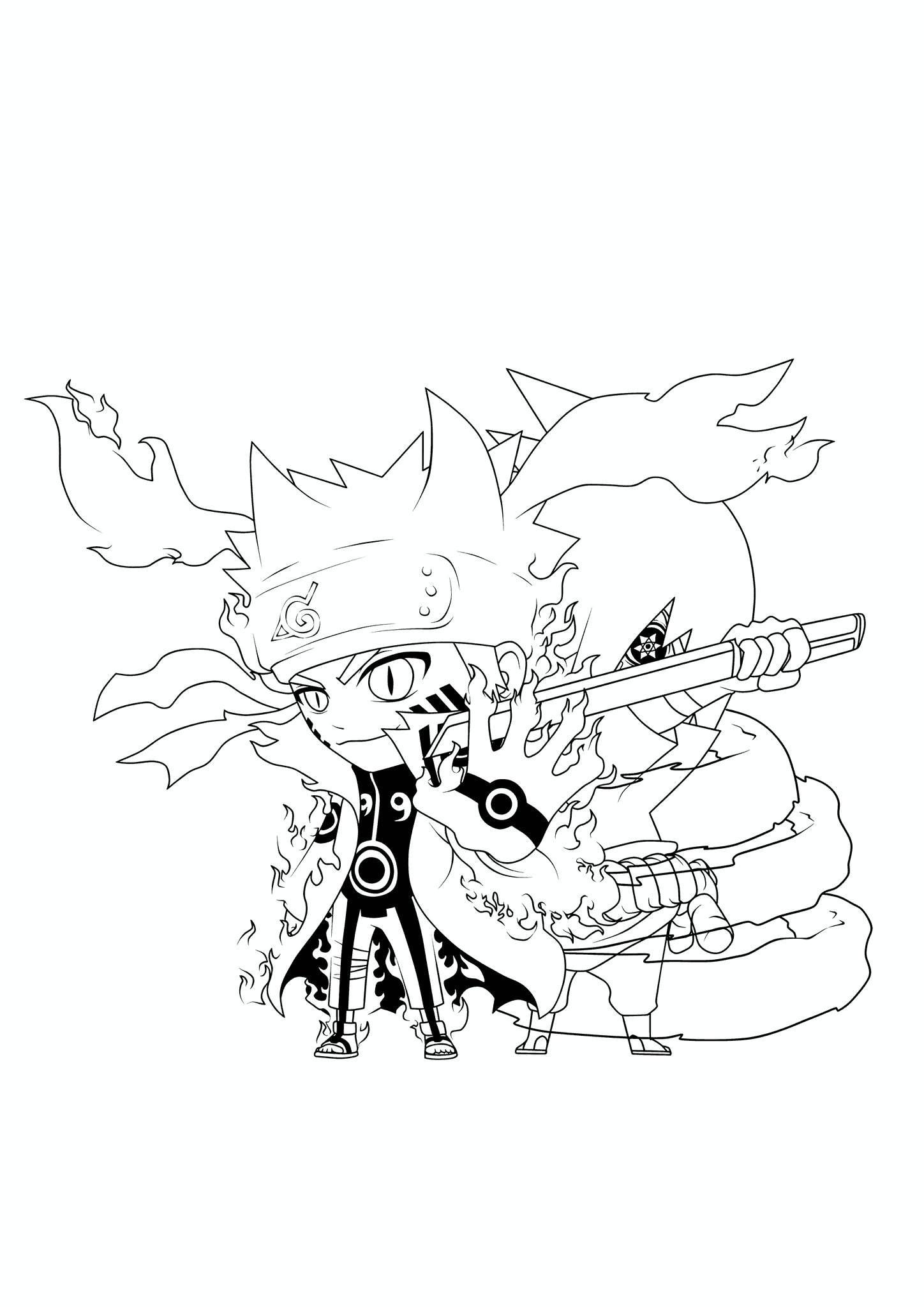 Chibi Naruto and Sasuke