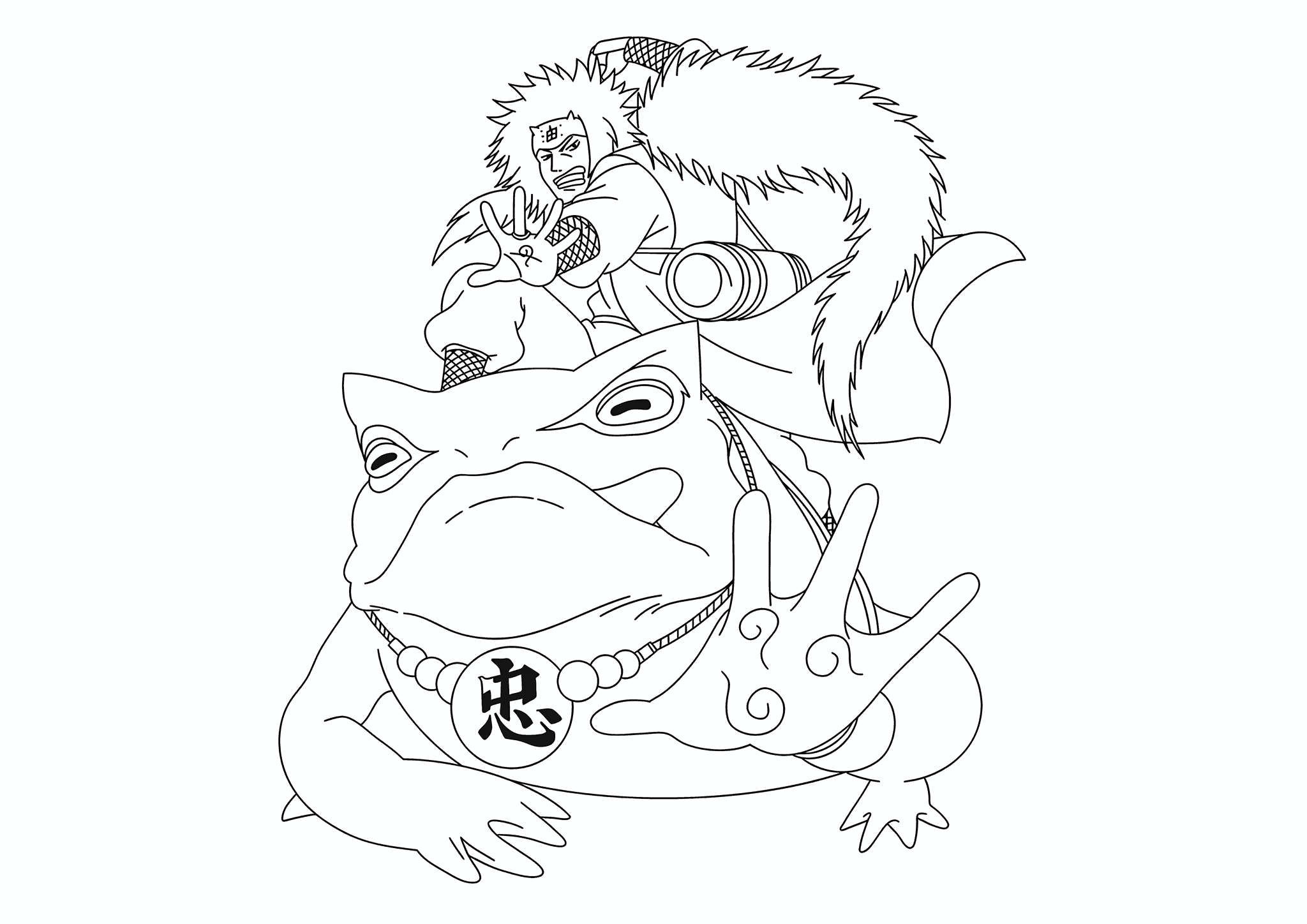 Jiraiya and Gamabunta (Naruto)