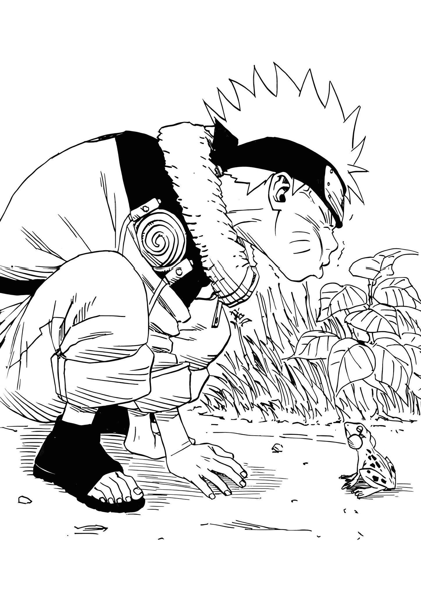 with a Frog (From Manga Naruto)