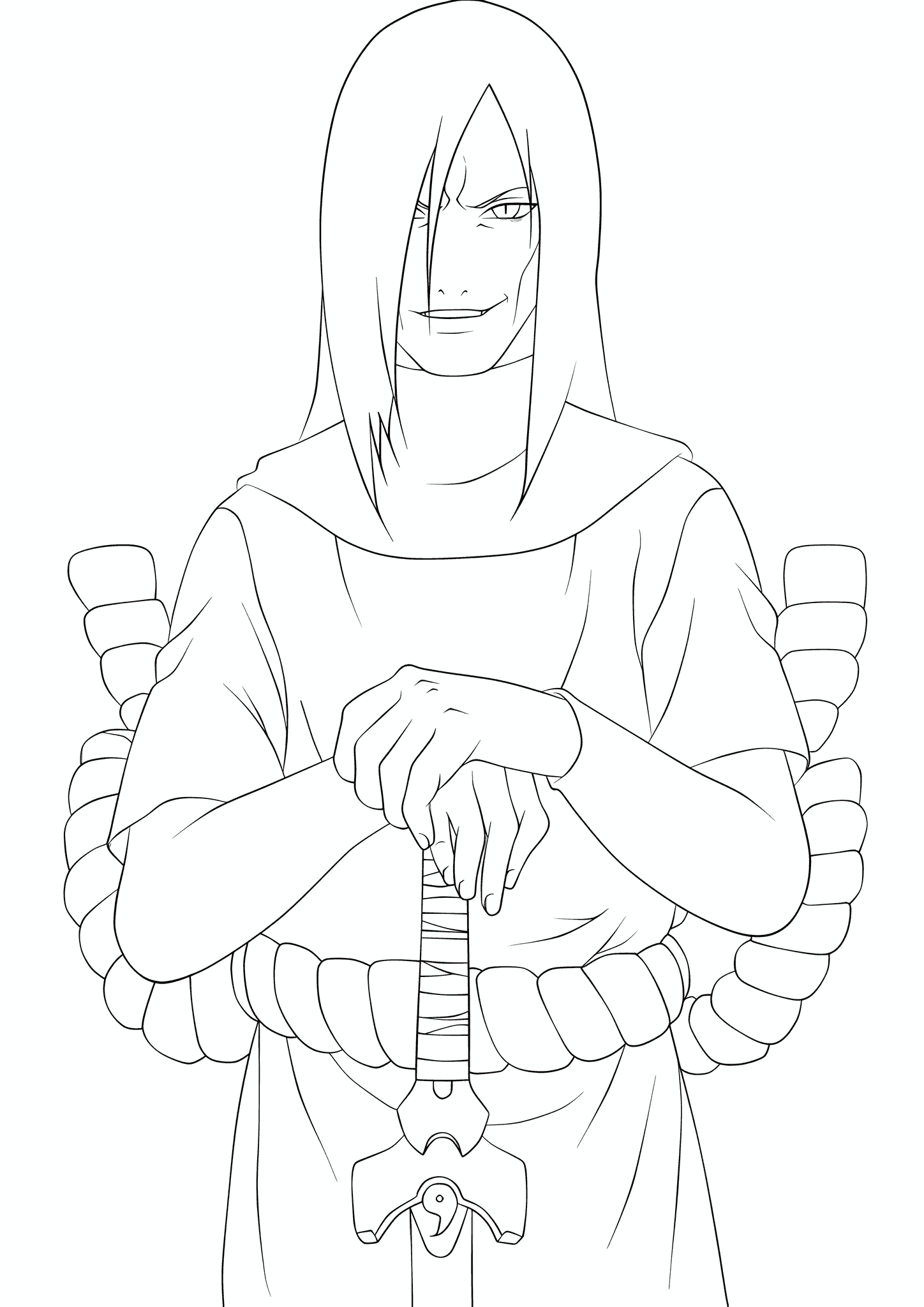 Orochimaru Smirks Slyly (Naruto)