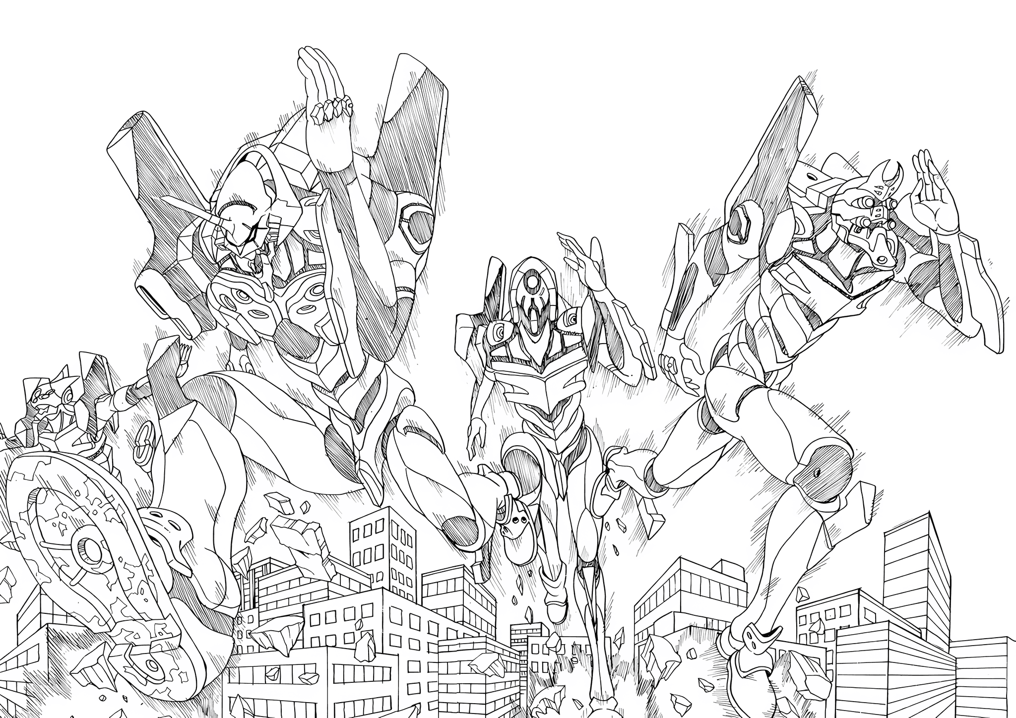 Evas Rush to Rescue (Evangelion)