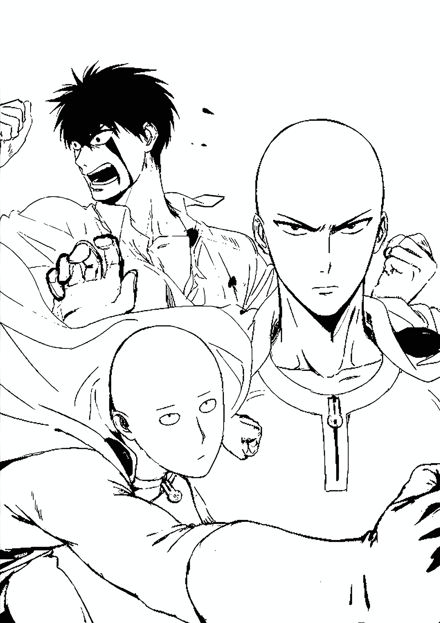 Three Faces of Saitama (One-Punch Man)