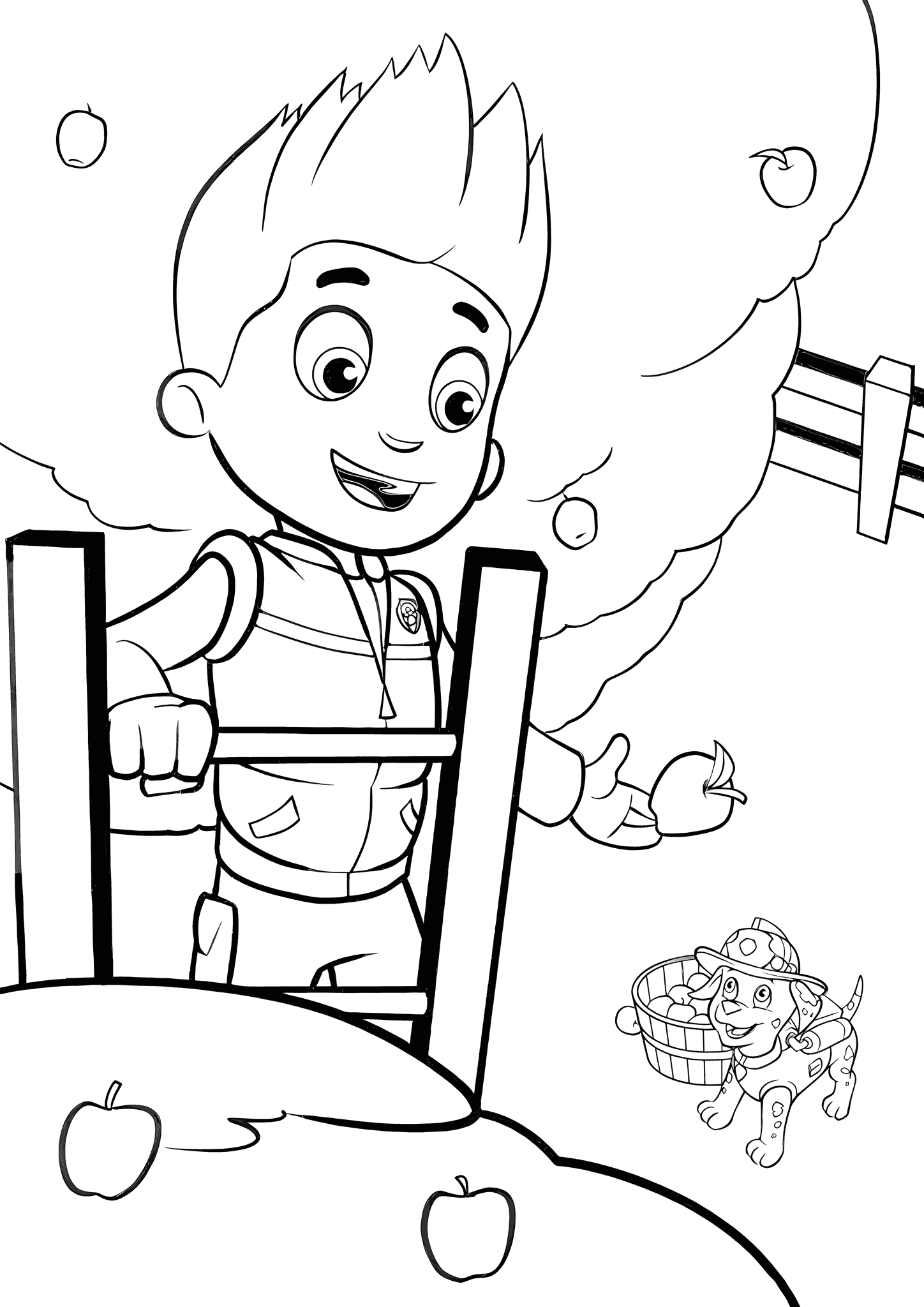 Paw Patrol: Ryder Throws An Apple to Marshall