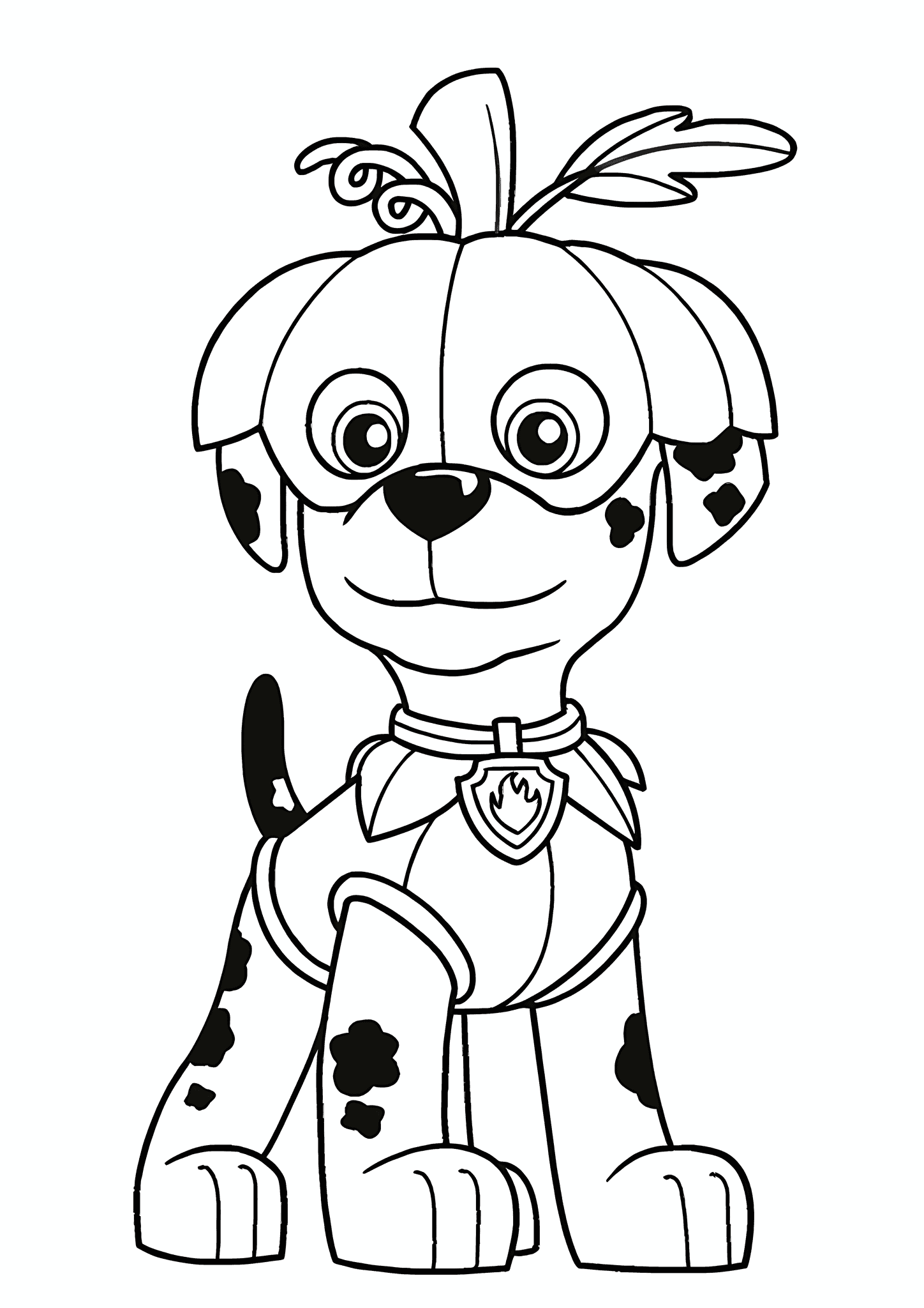 Paw Patrol: Marshall with a Pumpkin on His Head