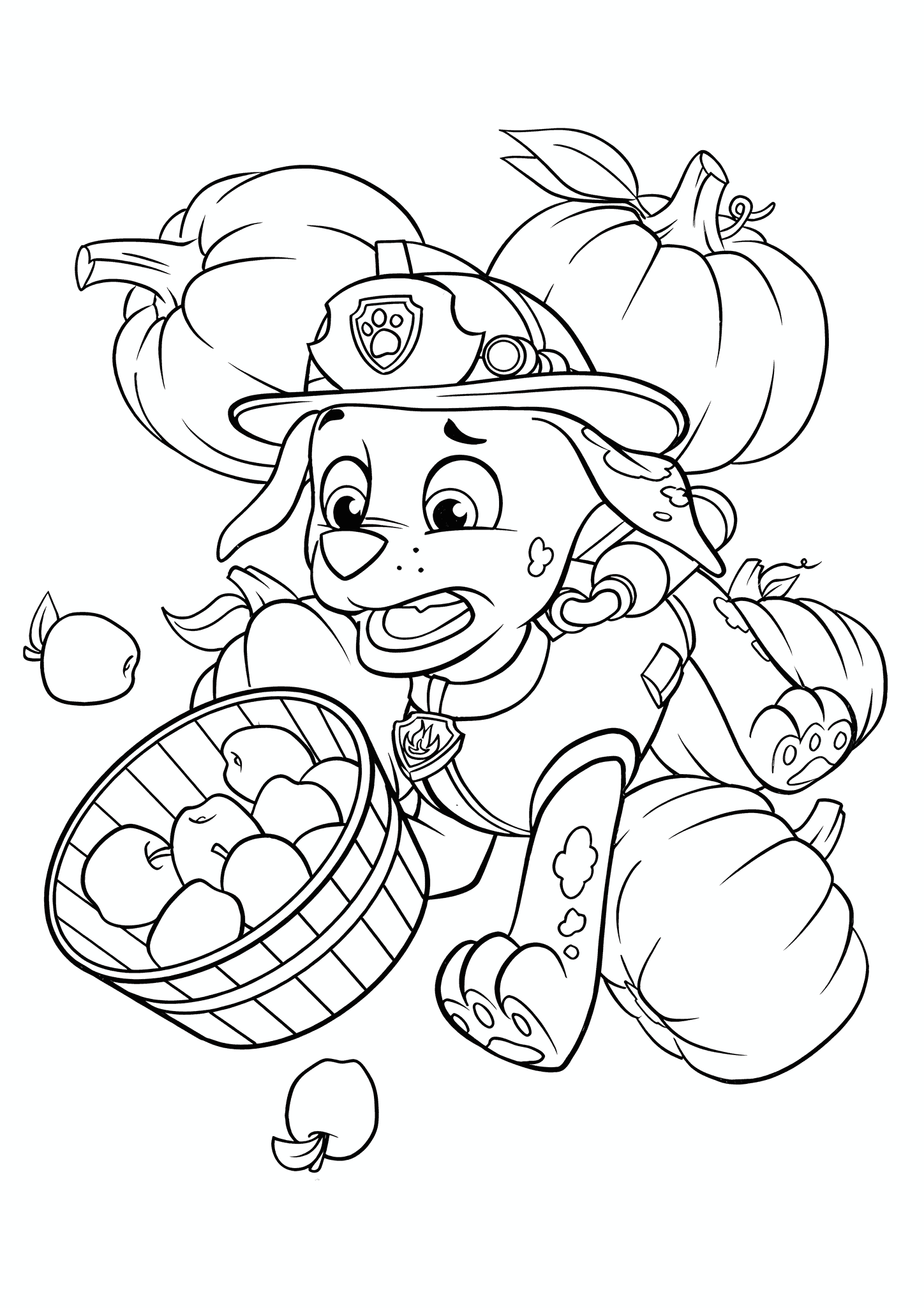 Paw Patrol: Marshall Falls Into a Fruit Basket