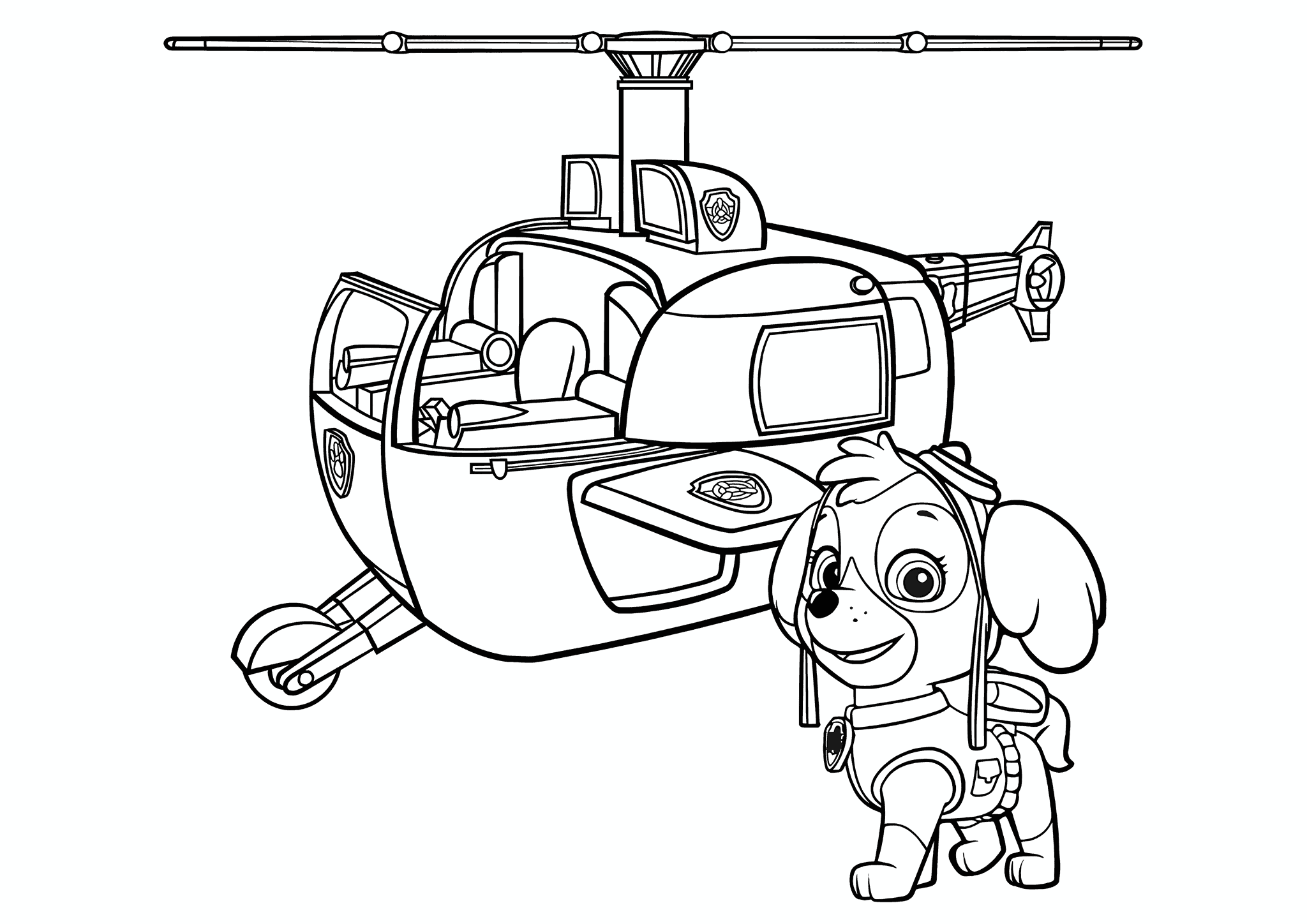 Paw Patrol: Skye with a Helicopter