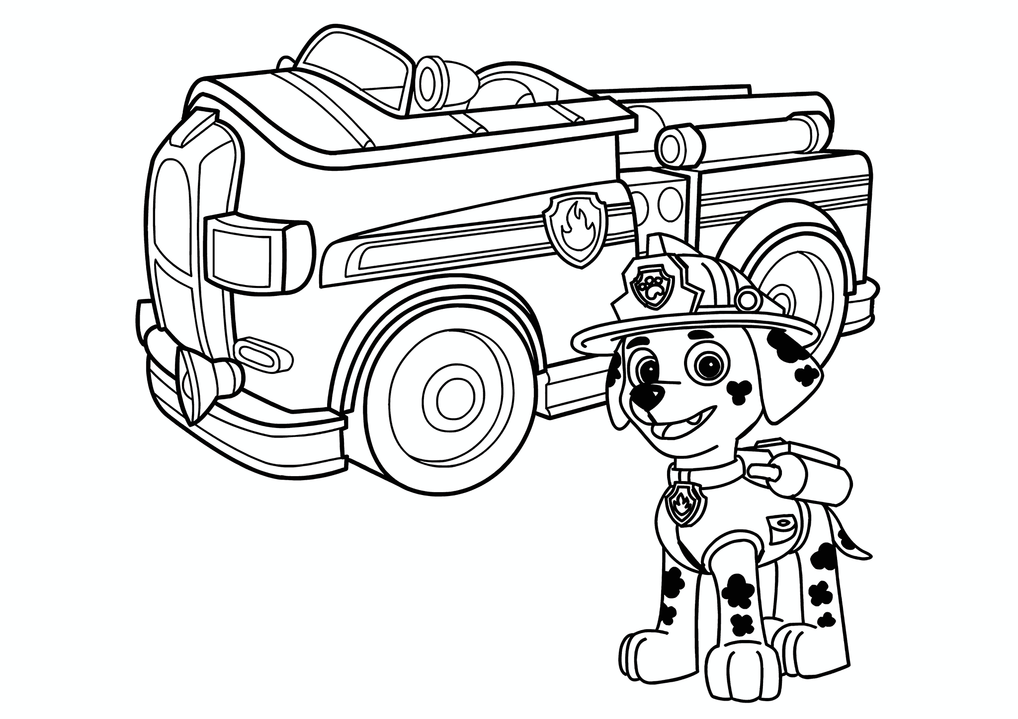 Paw Patrol: Marshal with a Fire Engine