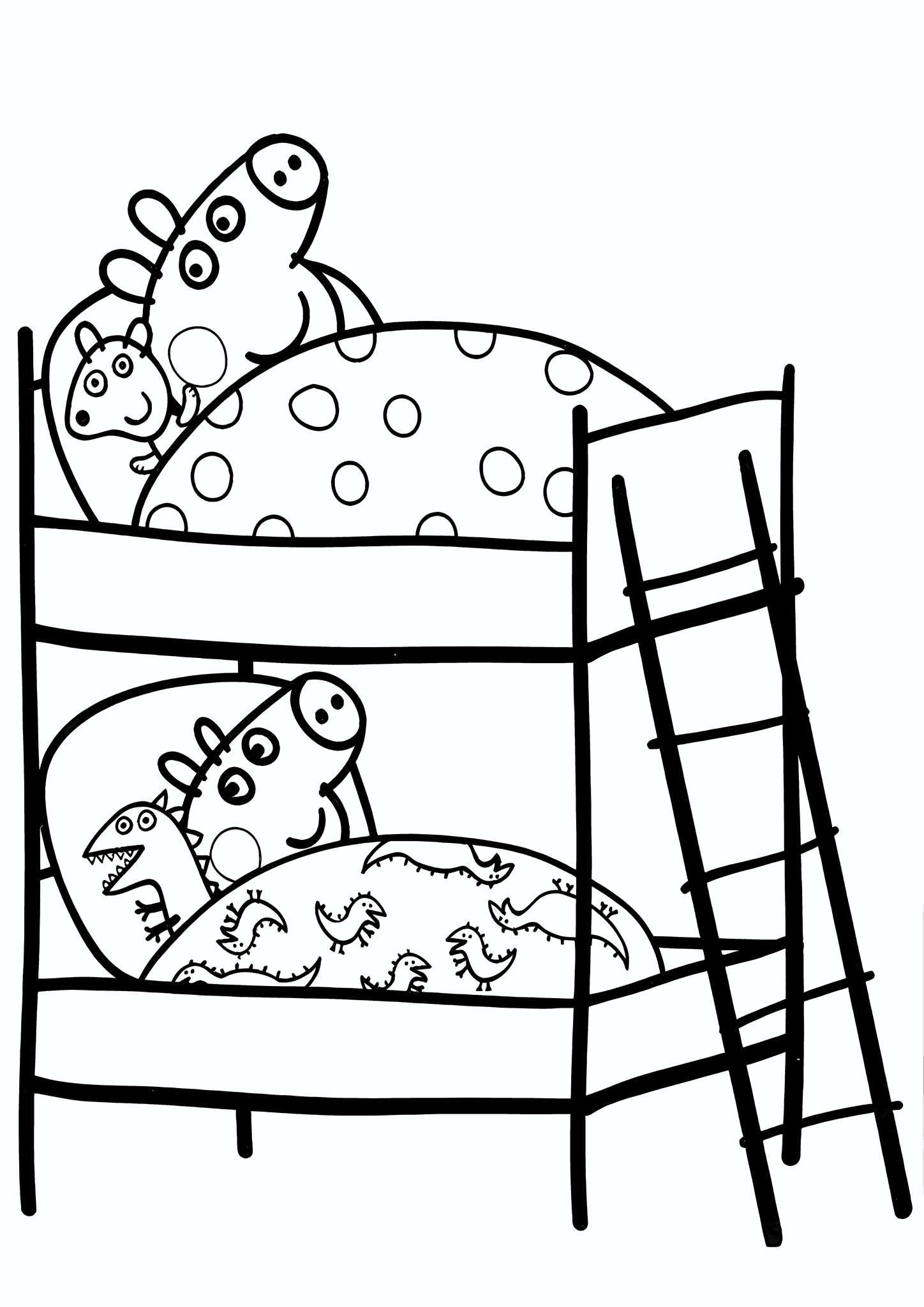 Peppa Pig and George in Cribs