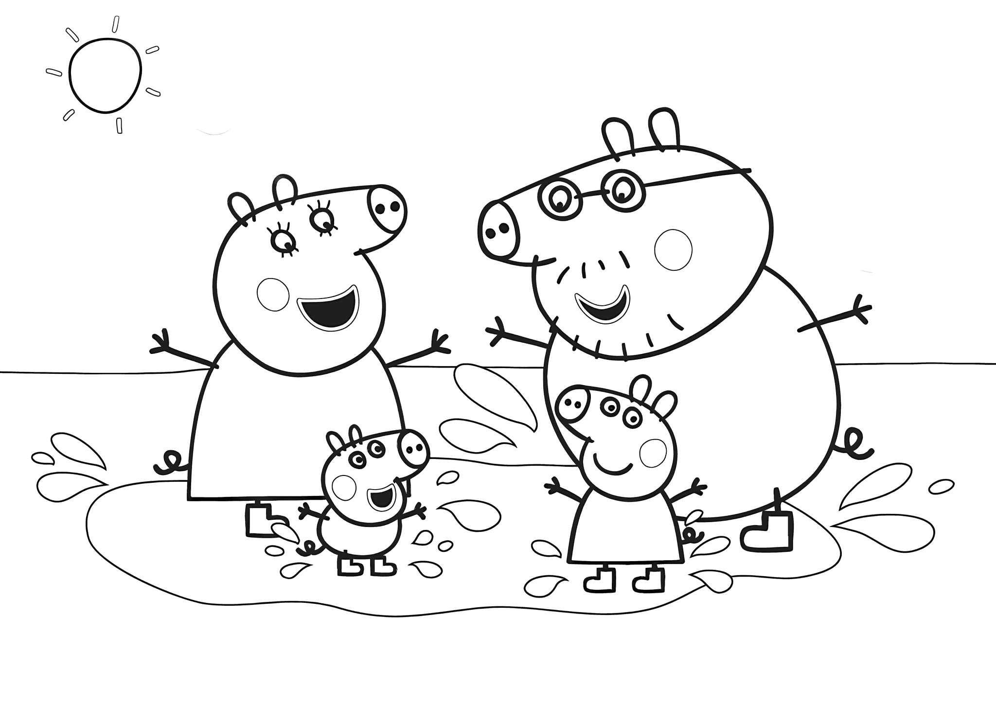 Peppa’s Family Jumps in Puddles