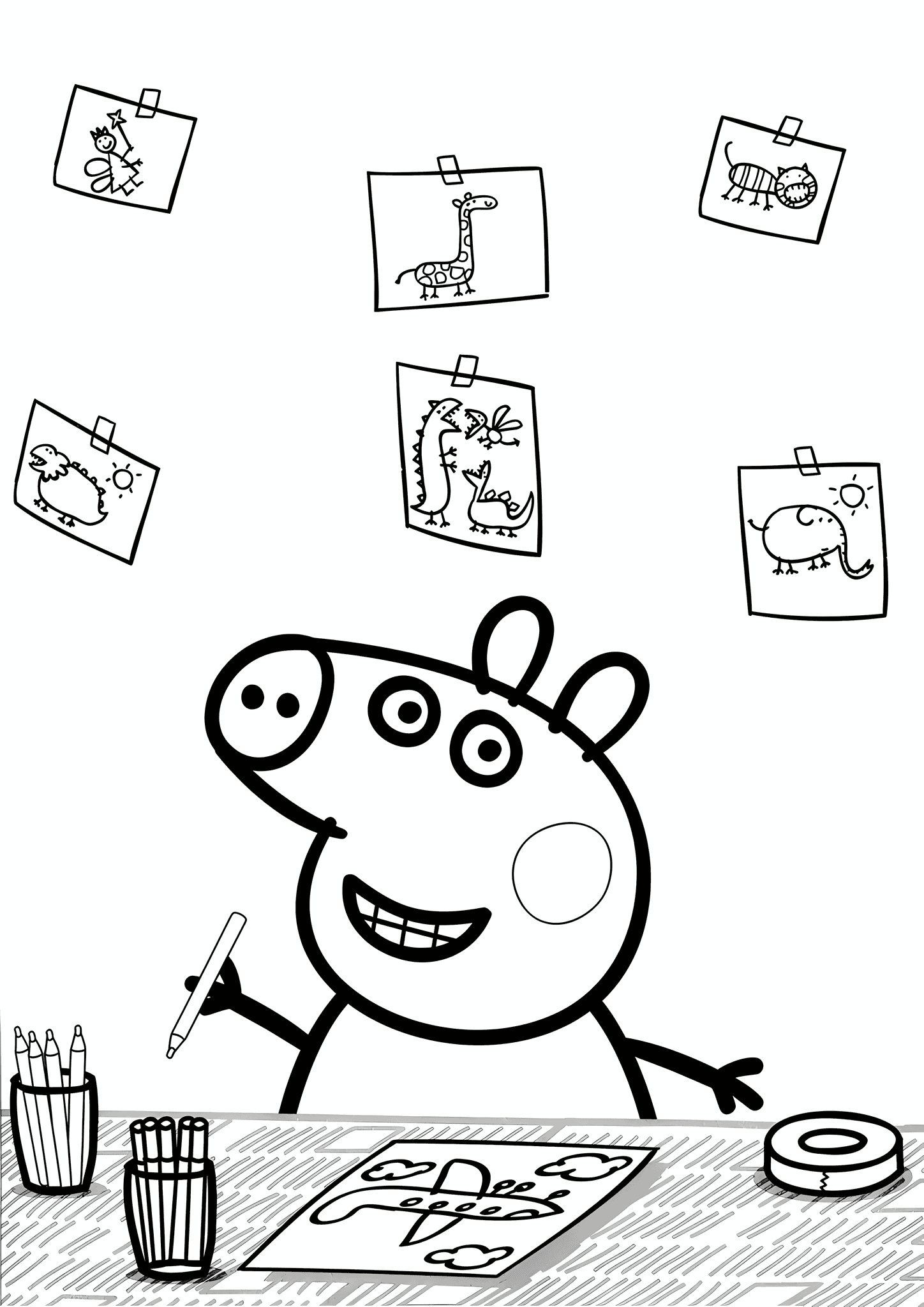 Peppa Pig: Piggy George Draws