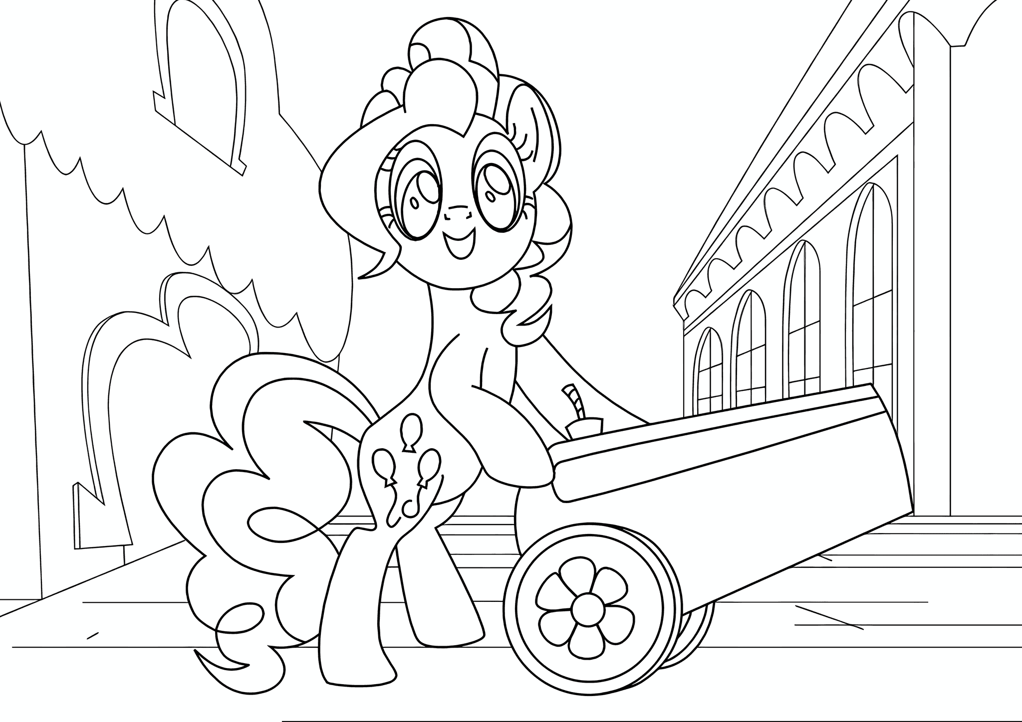 Pinkie Pie (MLP) Prepares a Cannon
