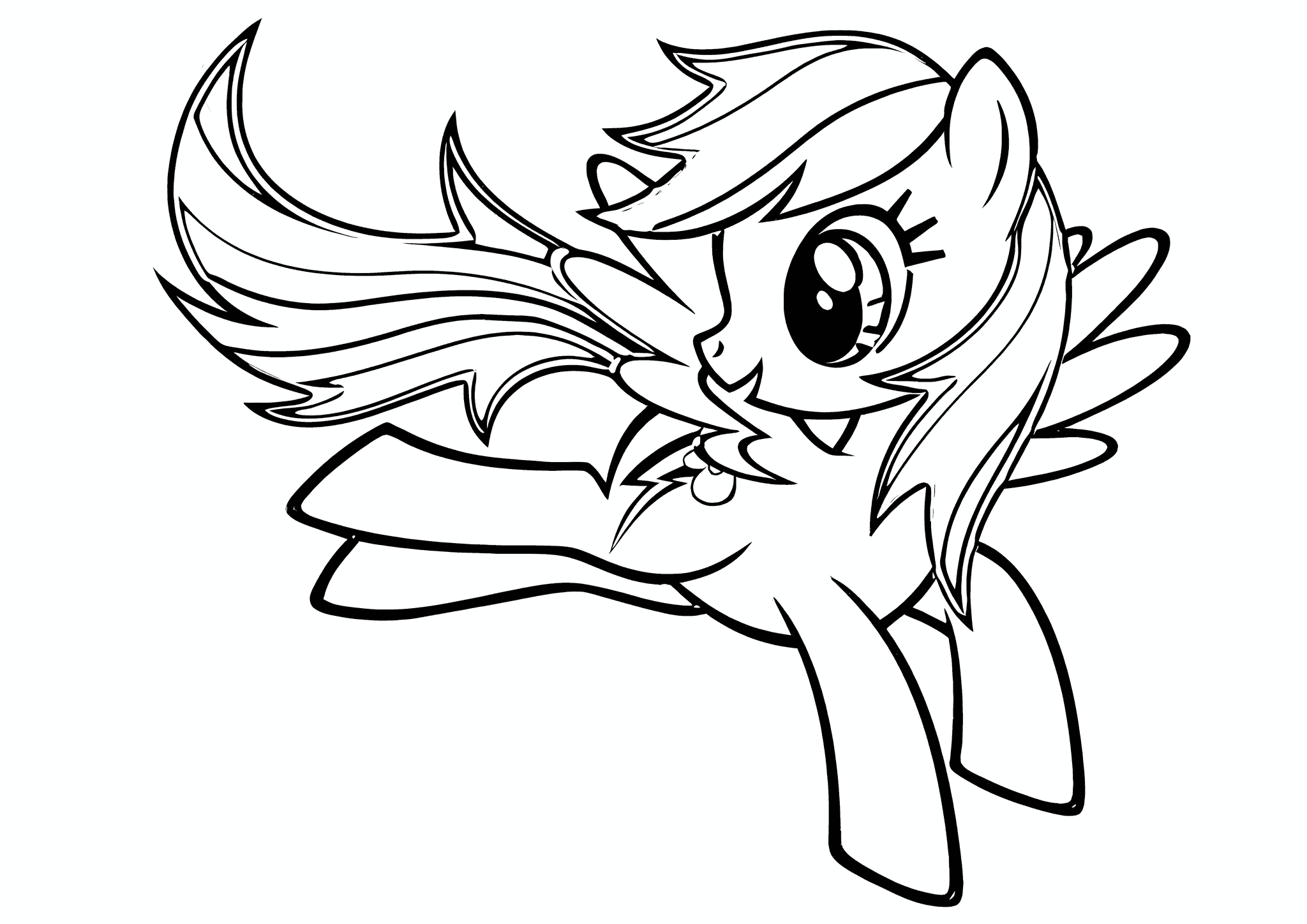 Rainbow Dash Among the Clouds