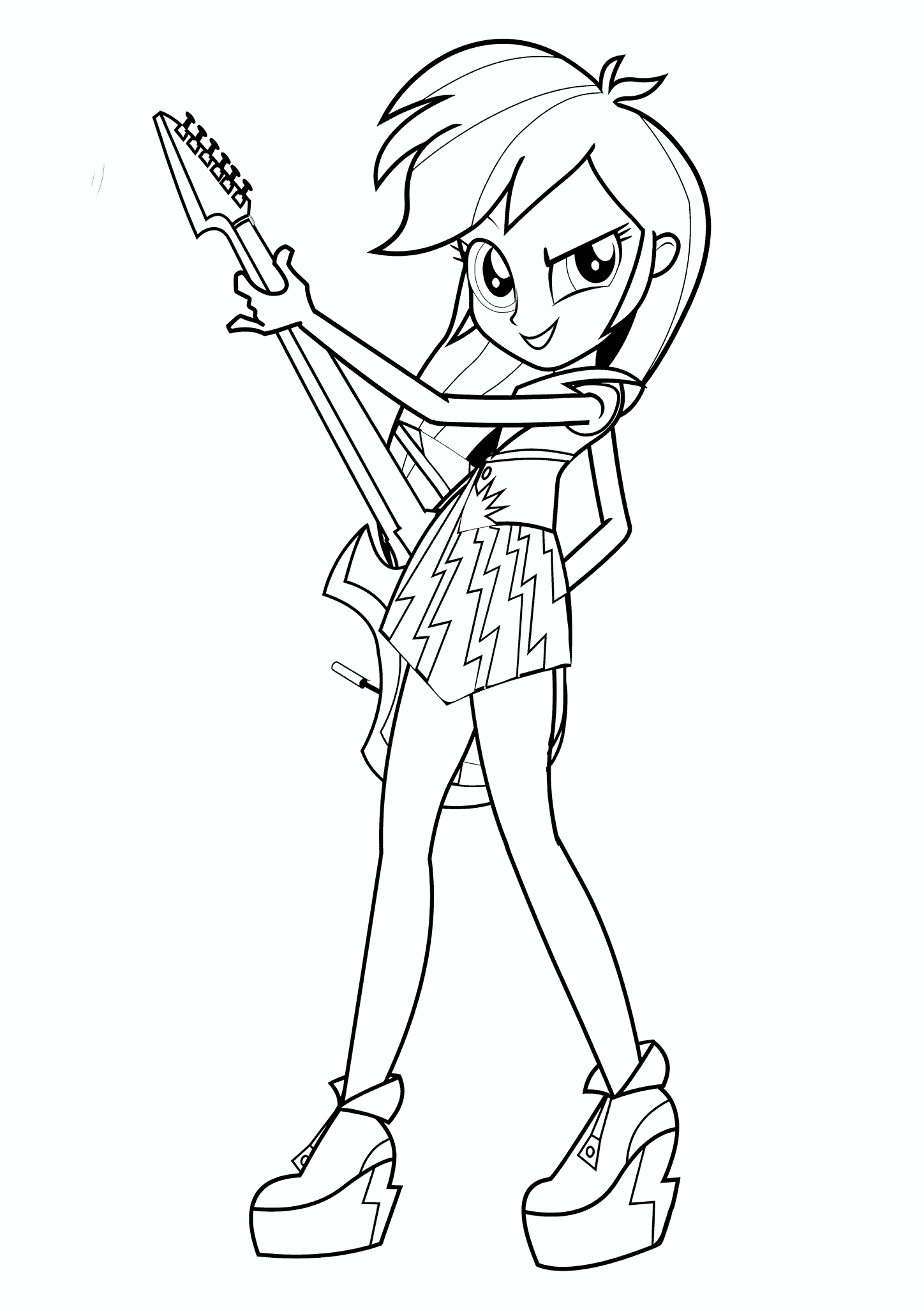 Rainbow Dash with a Guitar