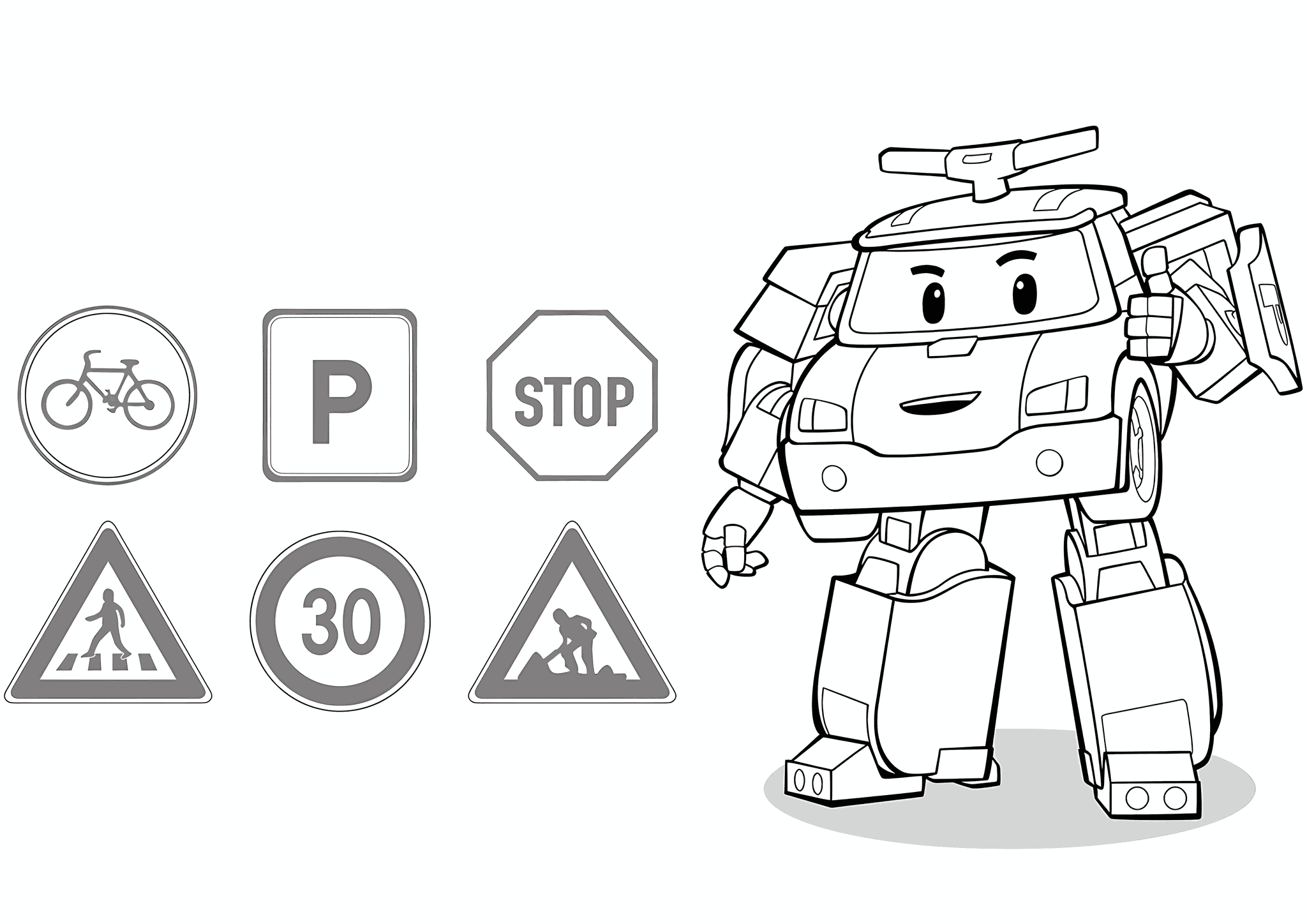 Robocar Poli: Robocar Poli and Road Signs