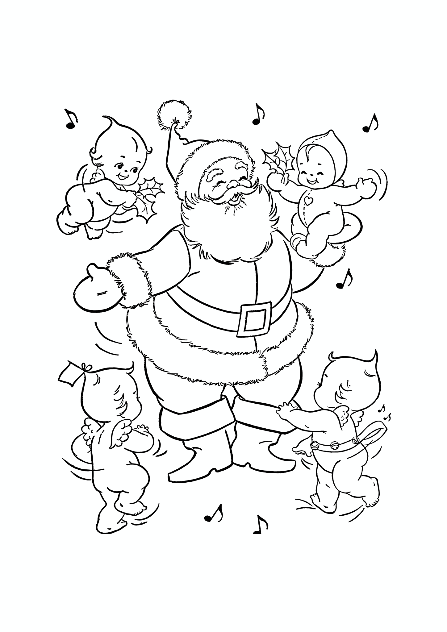 Santa Claus and Little Angels
