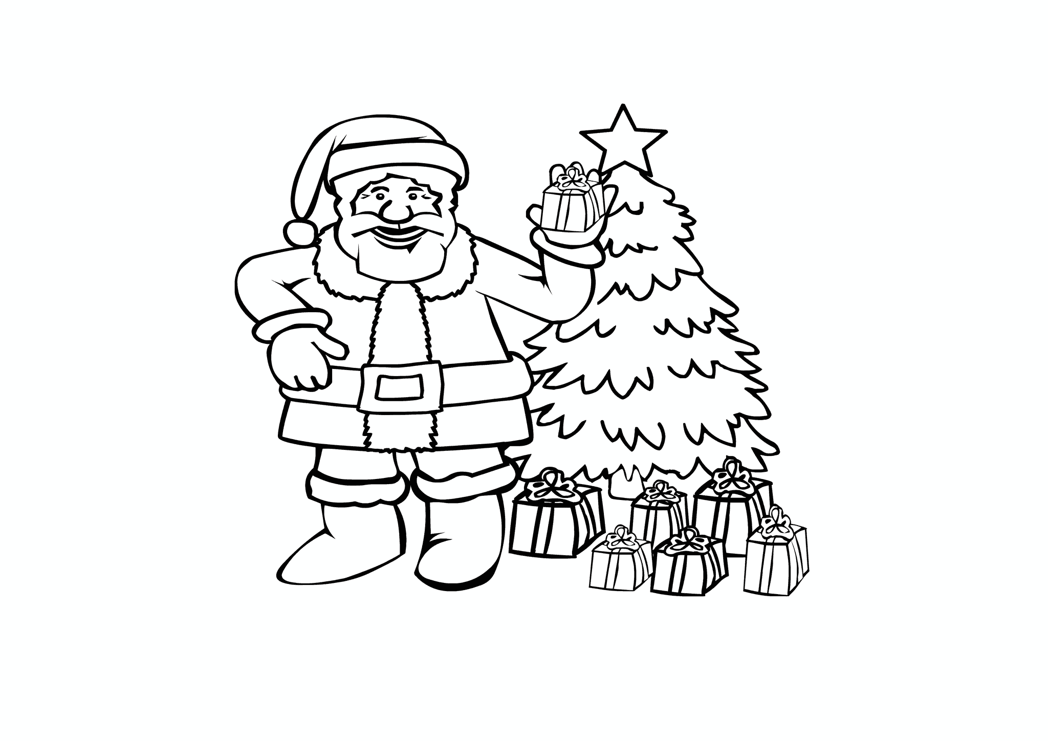 Santa Claus Under the Tree