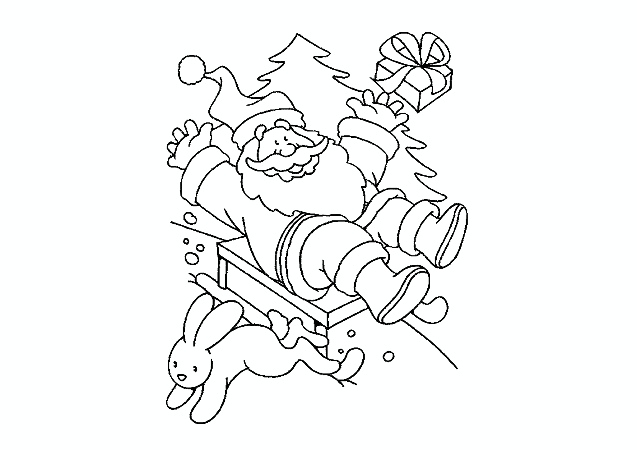 Santa Claus is Riding Down the Slide