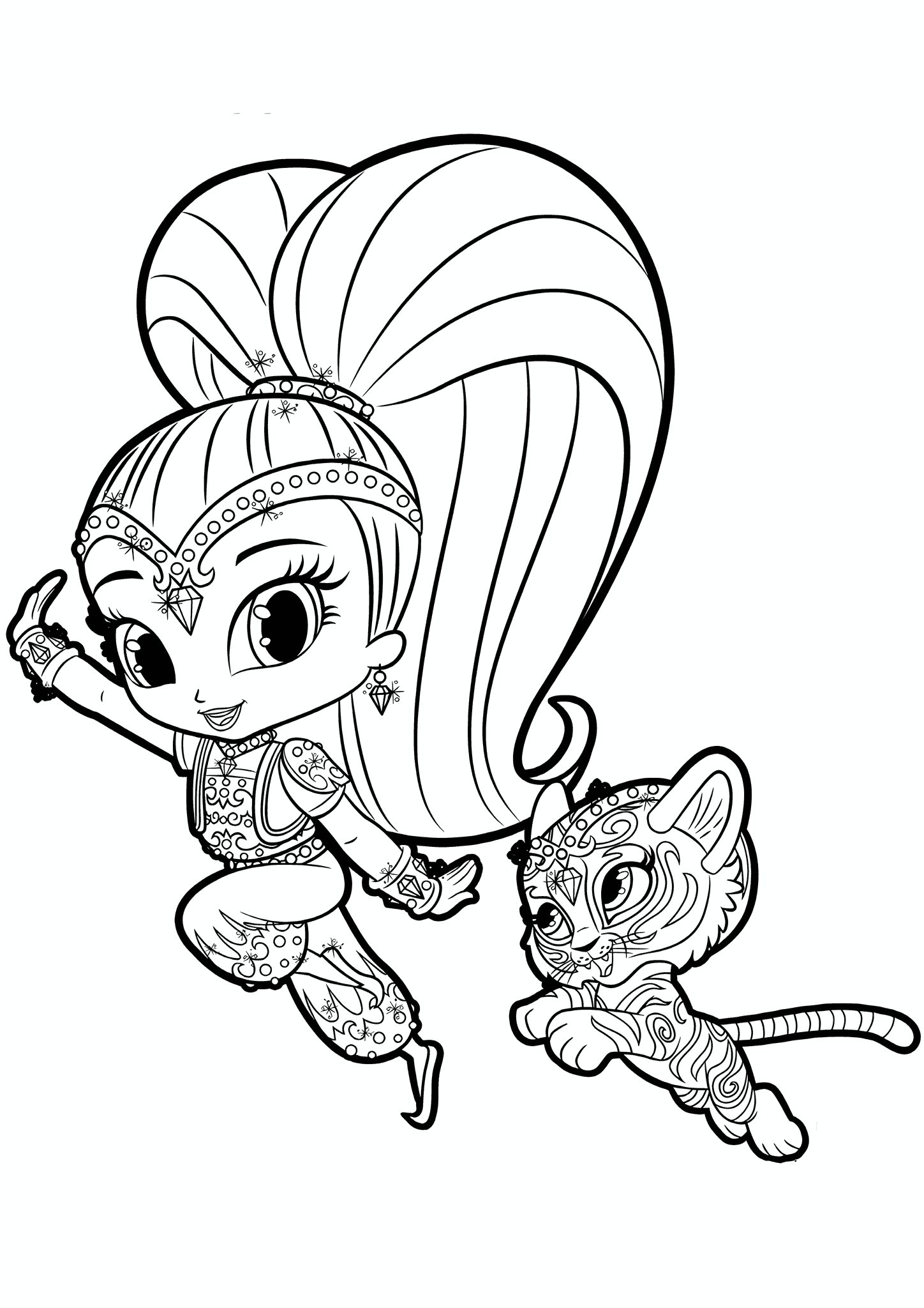 Shimmer and Shine: Shine and Nahal Tiger Cub