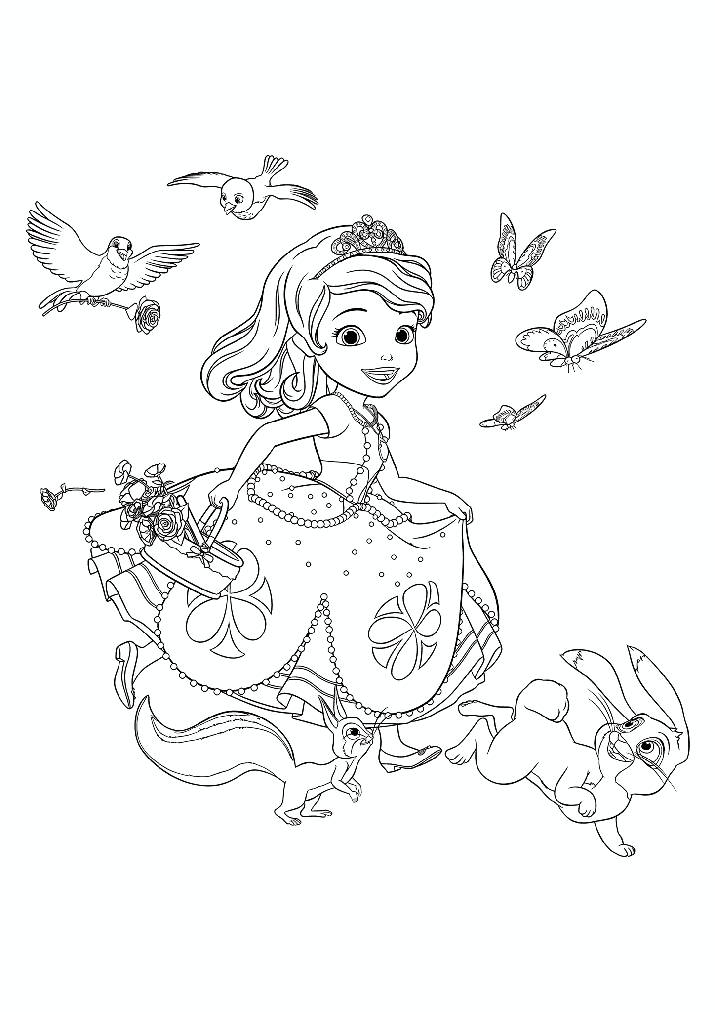 Sofia the First with Flowers