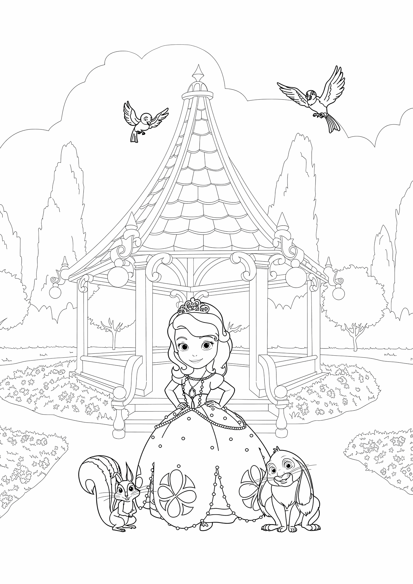 Sofia the First in Front of the Gazebo