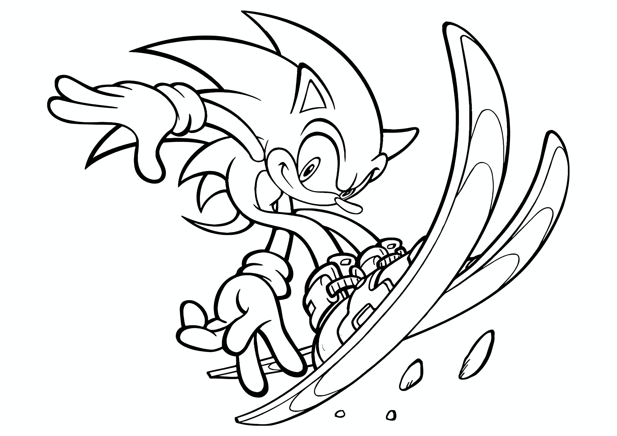Sonic the Hedgehog on Skis