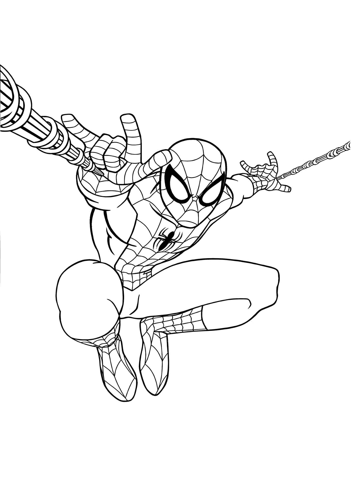 Flying Spiderman on a Web