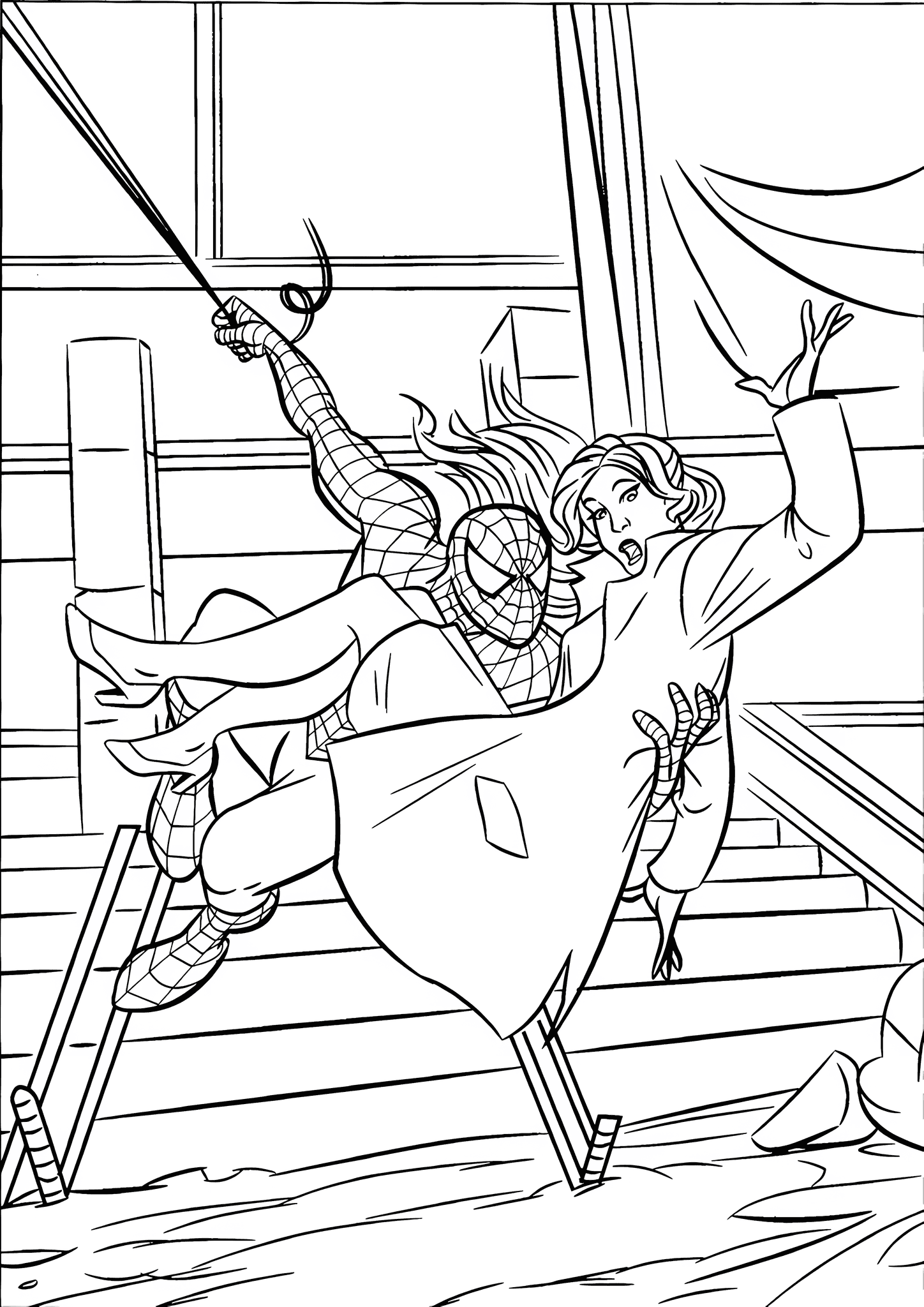 Spiderman Saves the Girl