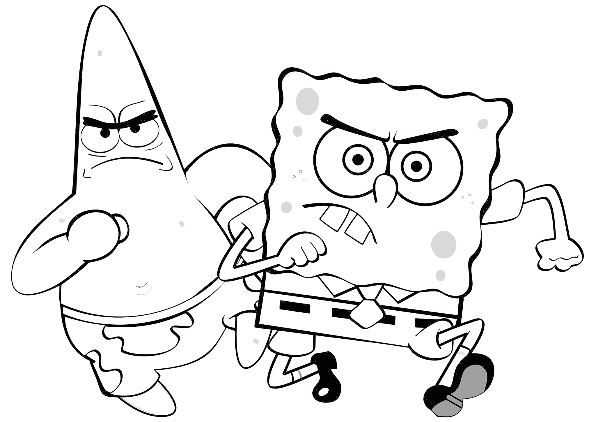 Serious Spongebob and Patrick