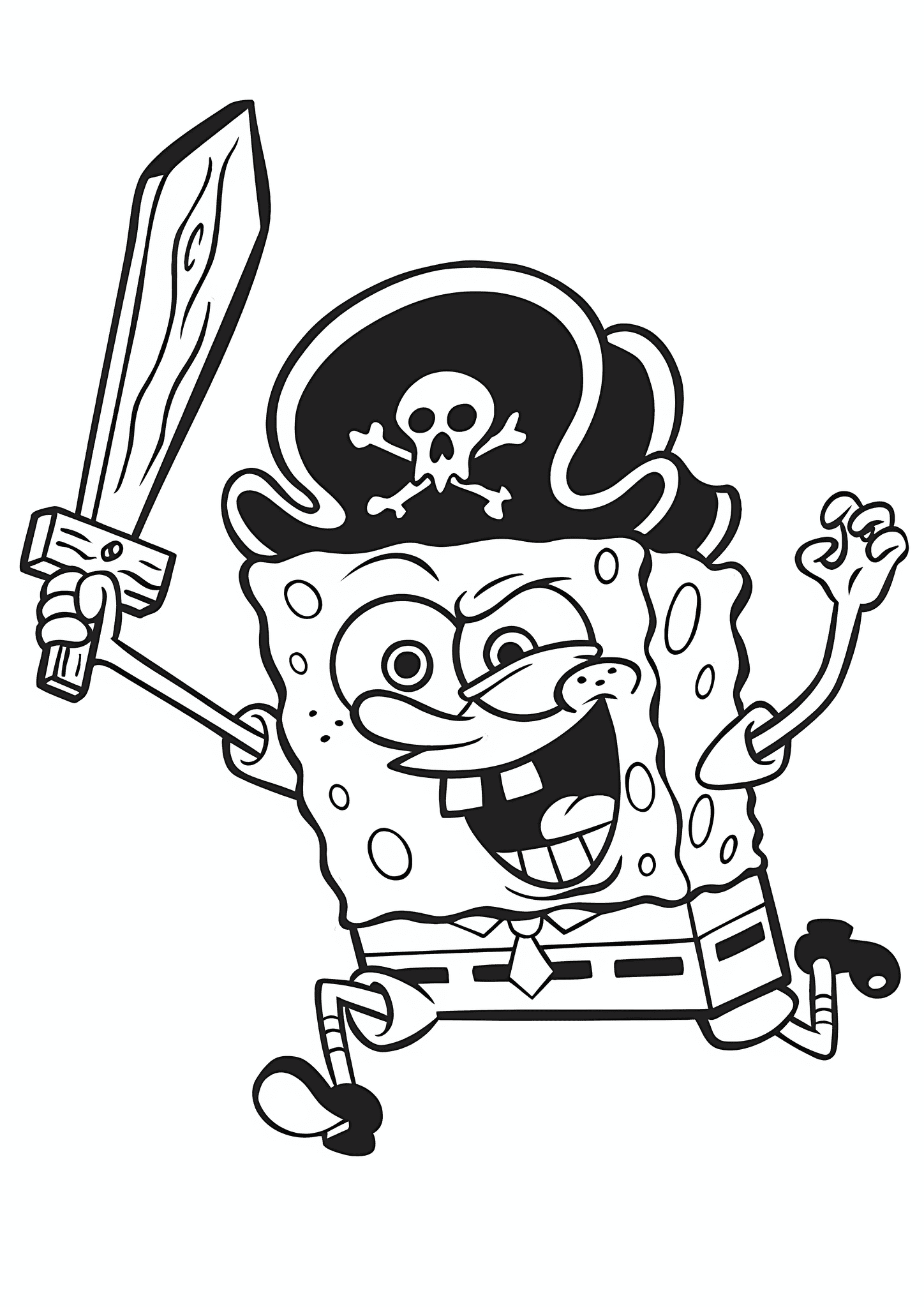 Spongebob Squarepants in a Pirate Costume